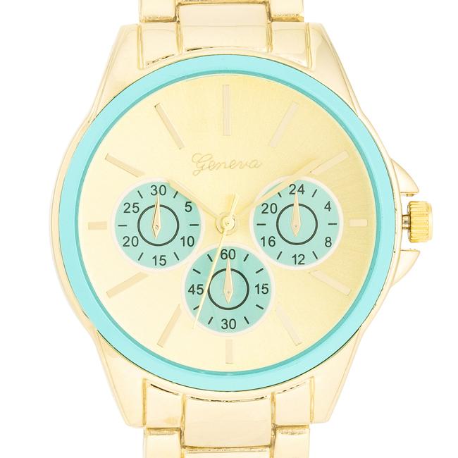 Chrono Gold Metal Watch - Charming Charlie