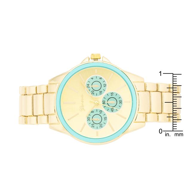 Chrono Gold Metal Watch - Charming Charlie