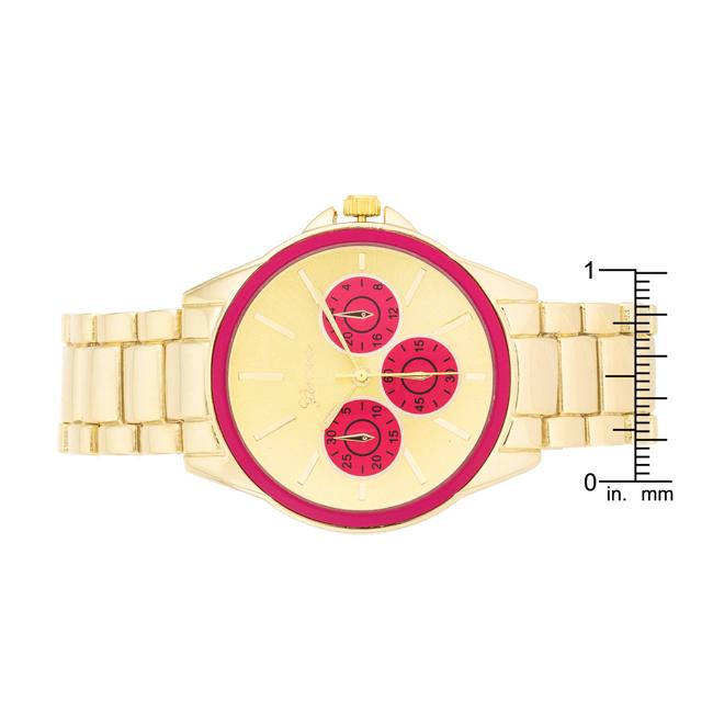 Chrono Gold Metal Watch - Charming Charlie