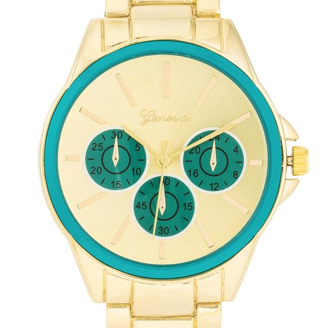 Chrono Gold Metal Watch - Charming Charlie