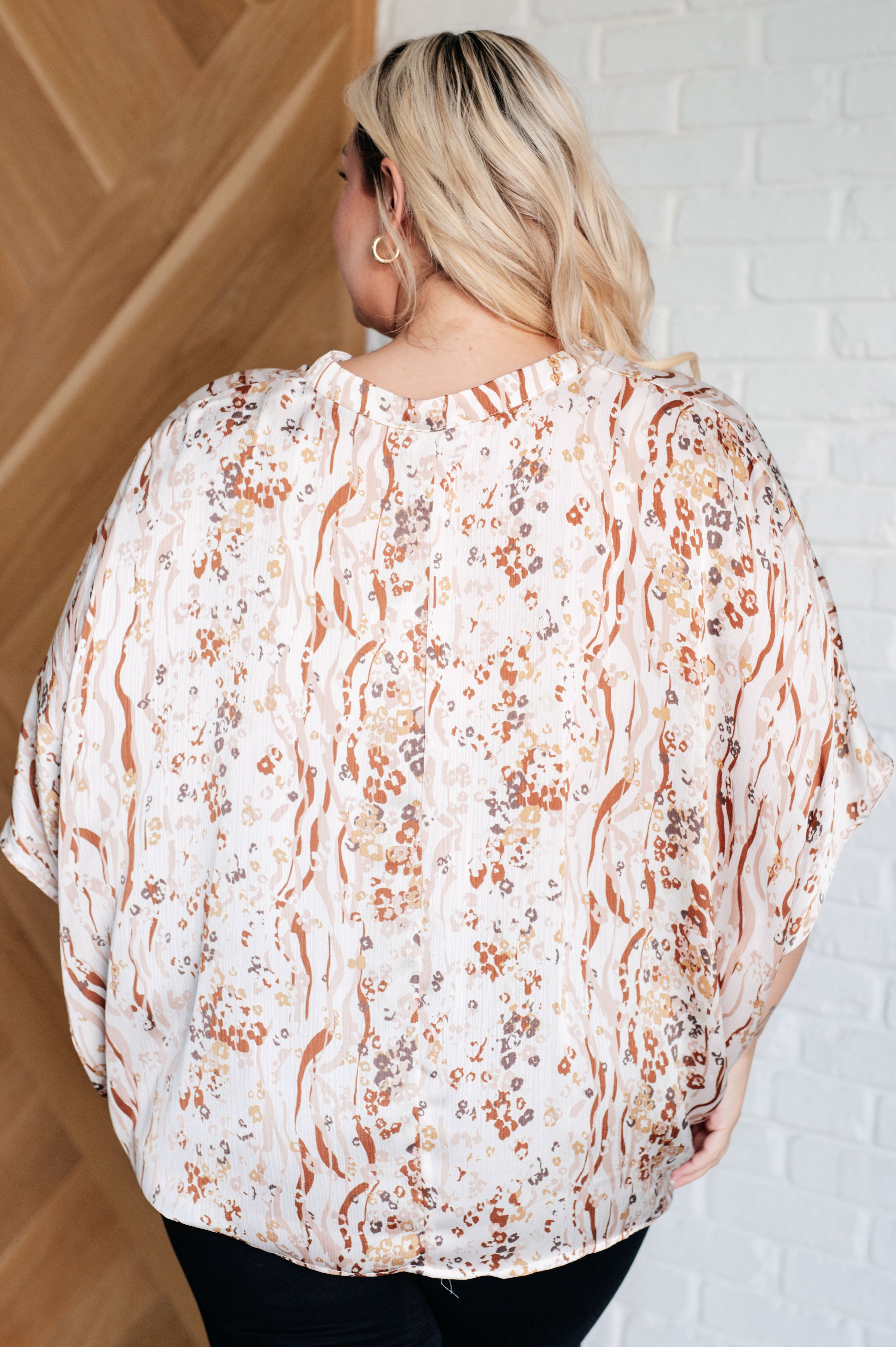 Take a Chance Mixed Print Top - Charming Charlie