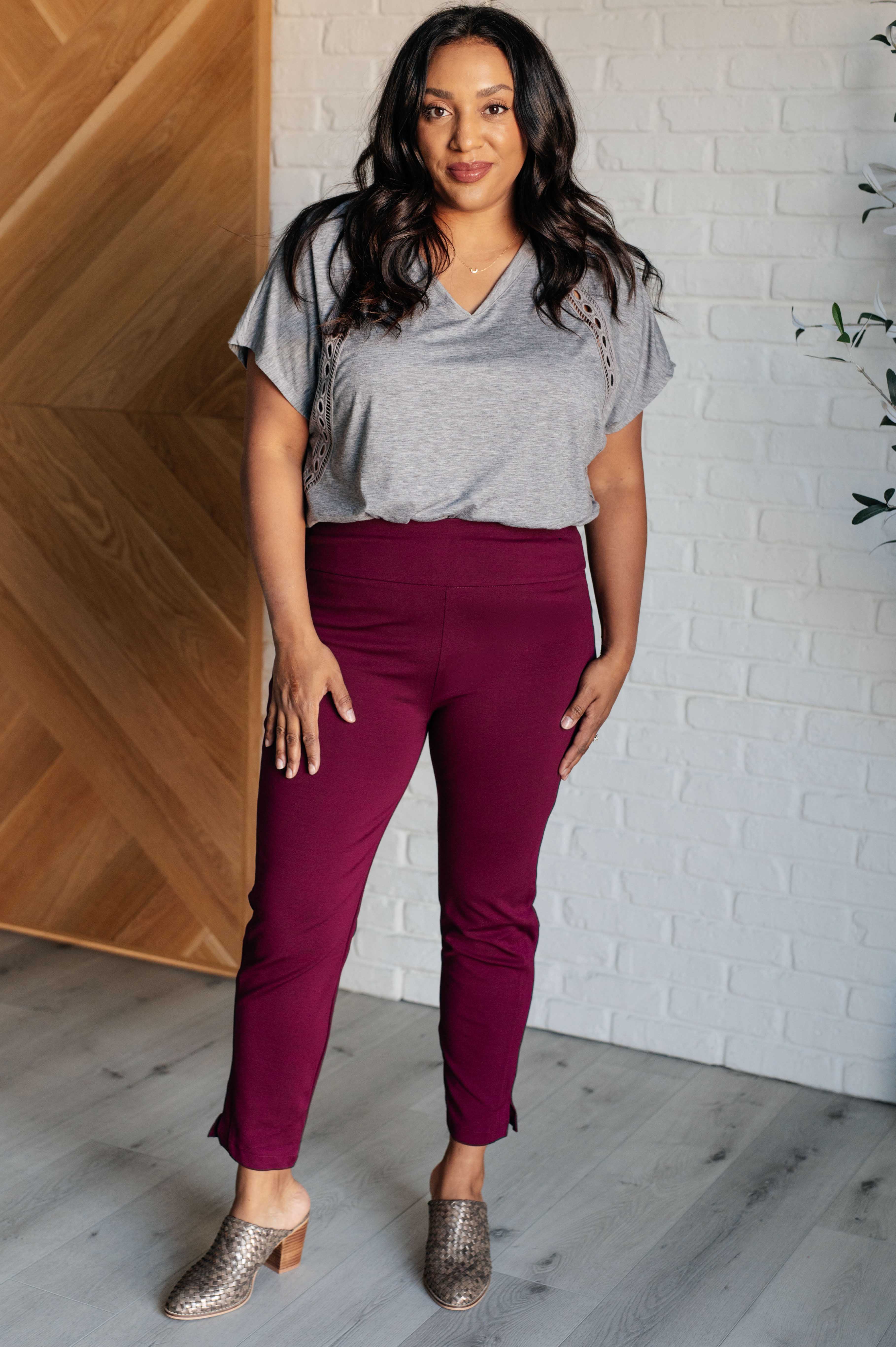 Take it Easy Eyelet Trim Top - Charming Charlie