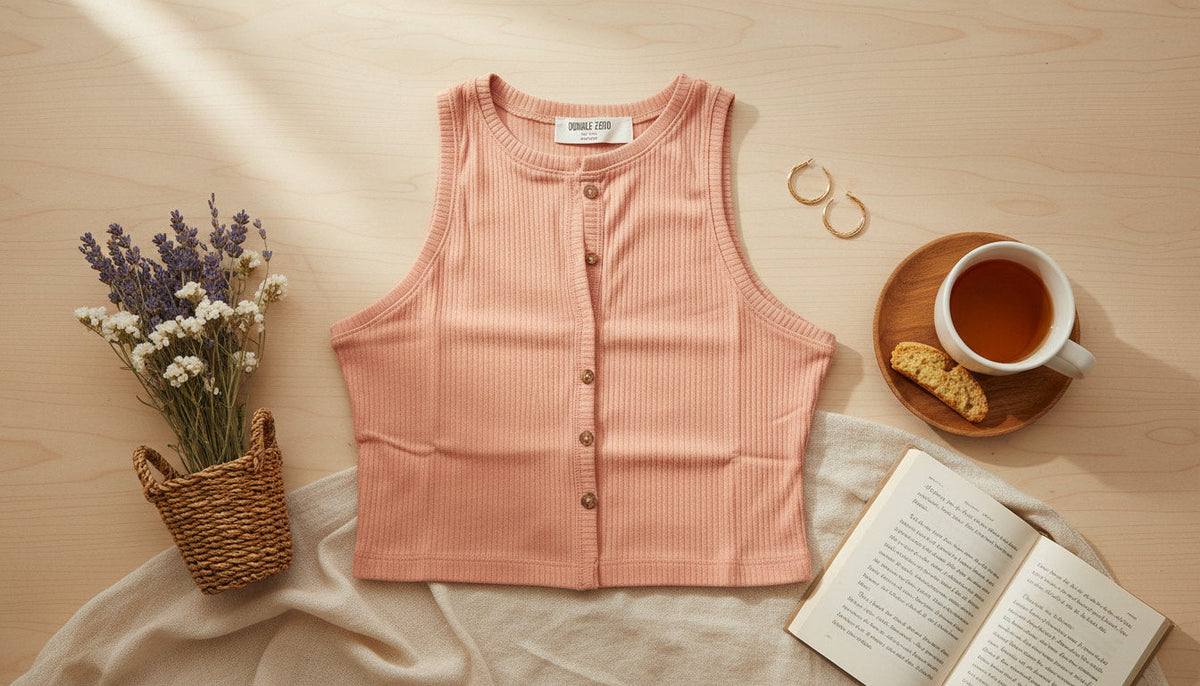 Button Front Sleeveless Crop Shirt - Charming Charlie
