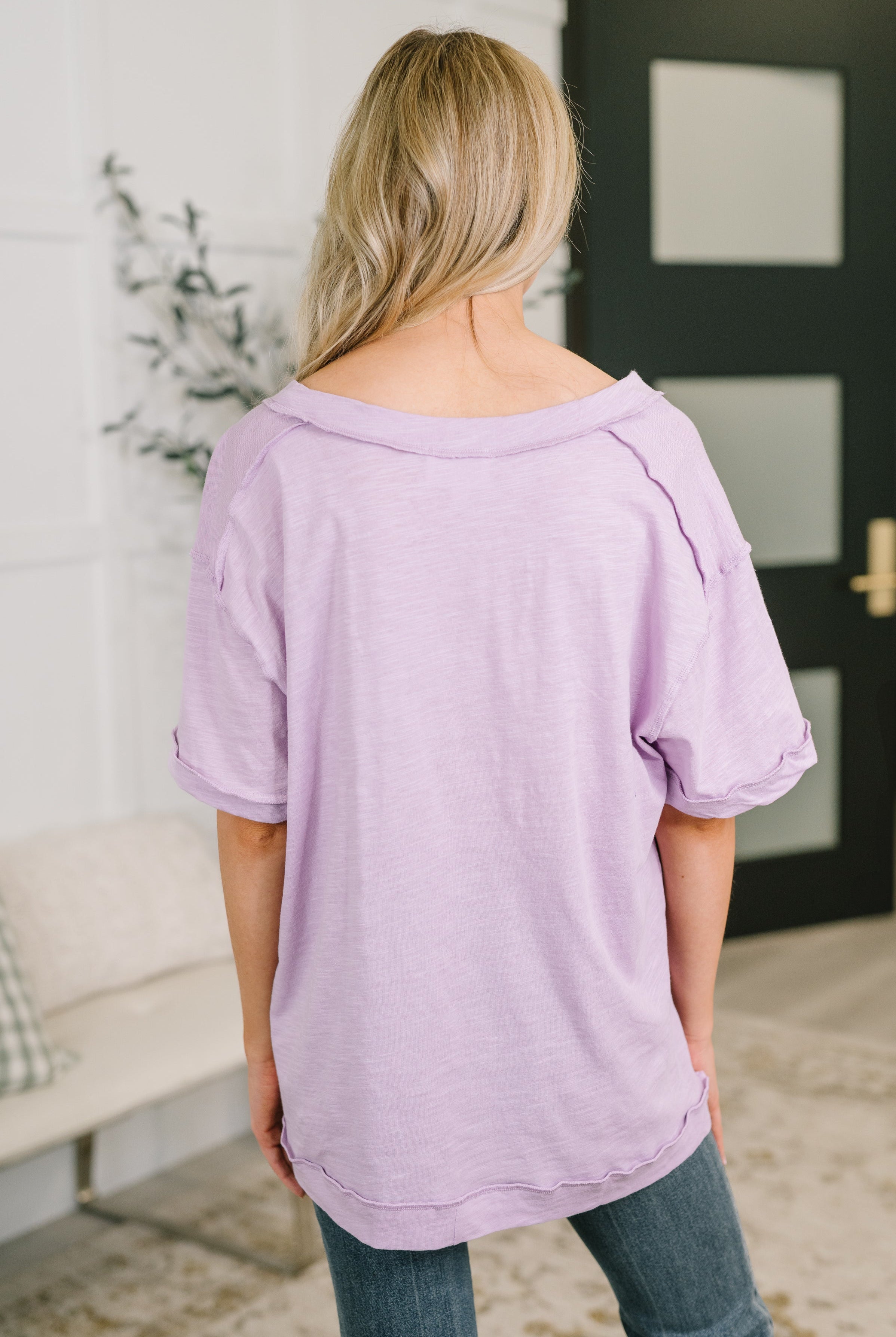 Thanks To You Relaxed Tee in Lilac - Charming Charlie