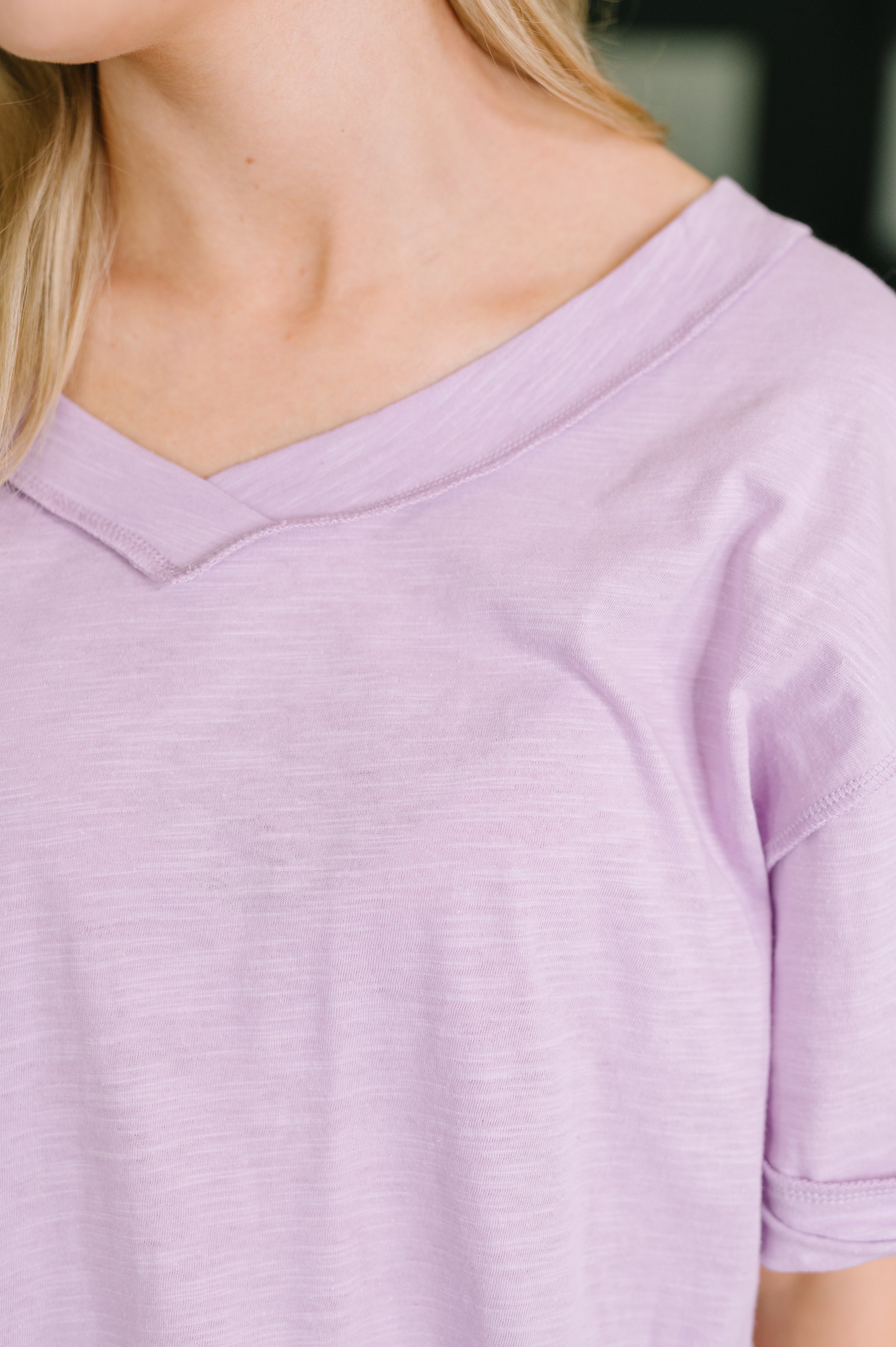 Thanks To You Relaxed Tee in Lilac - Charming Charlie