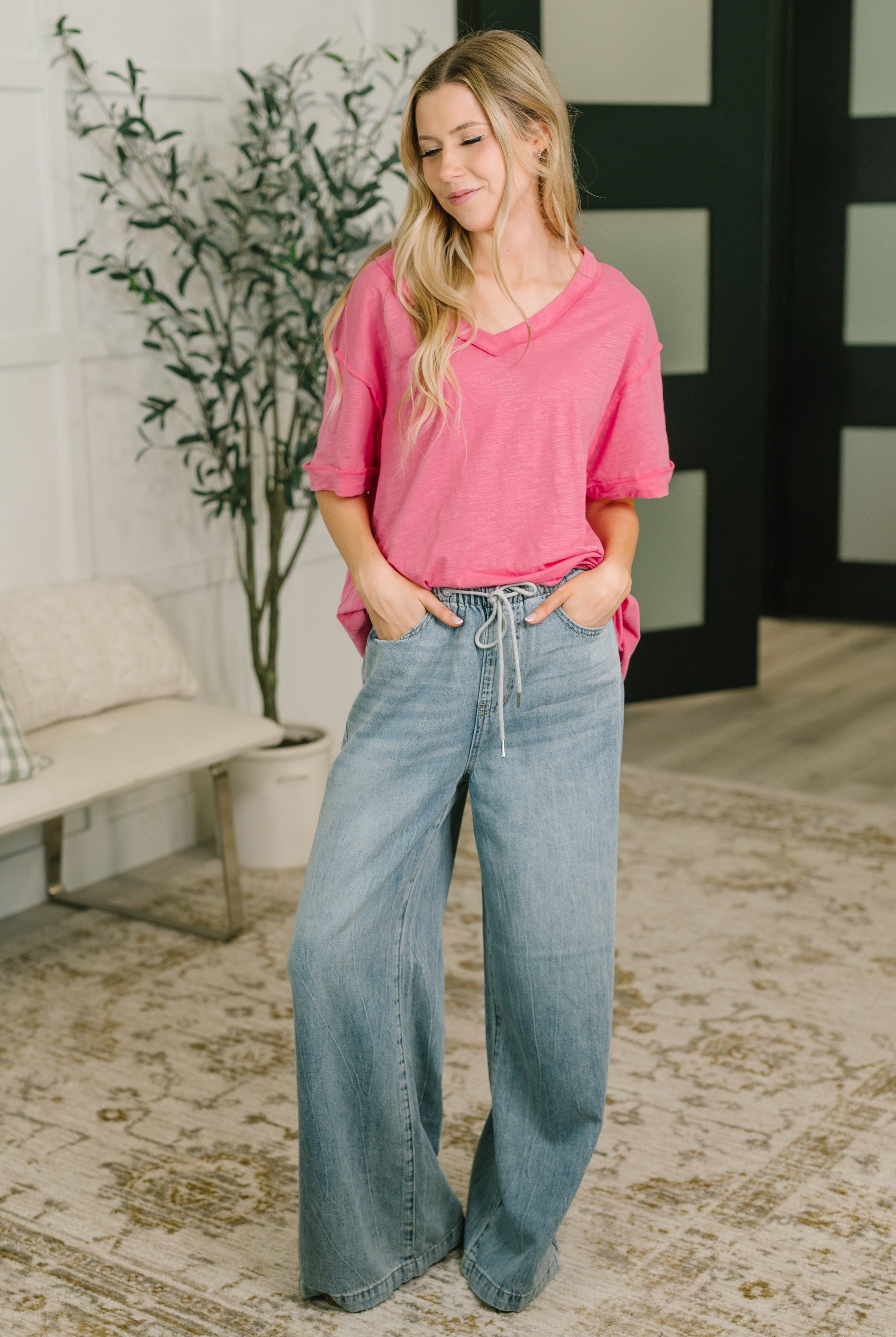 Thanks To You Relaxed Tee in Pink - Charming Charlie