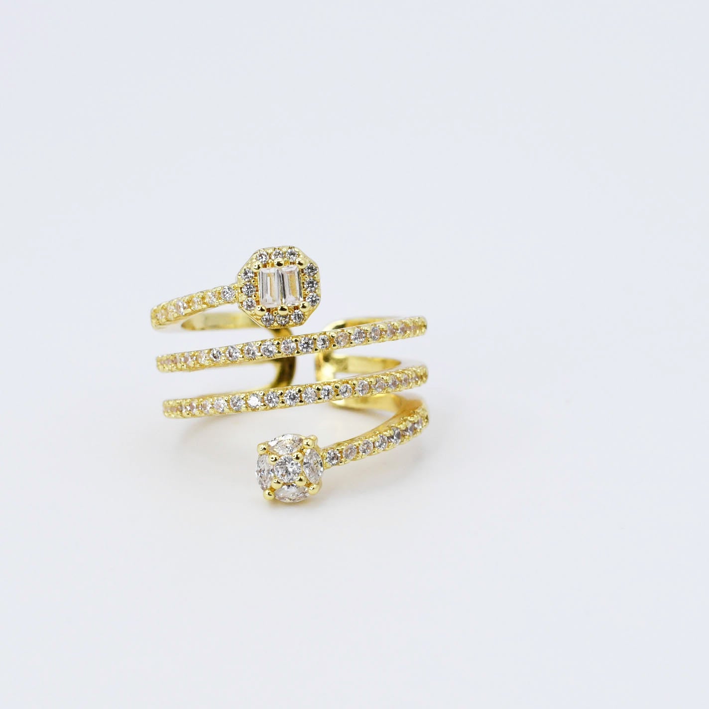 hypoallergenic ring, waterproof ring, tarnish free jewelry, boutique wholesale jewelry, dainty gold ring, gemstone statement ring, sparkly cubic zirconia ring, high quality jewelry gifts, elegant gold plated ring, trendy fashion ring, pastel gemstone ring