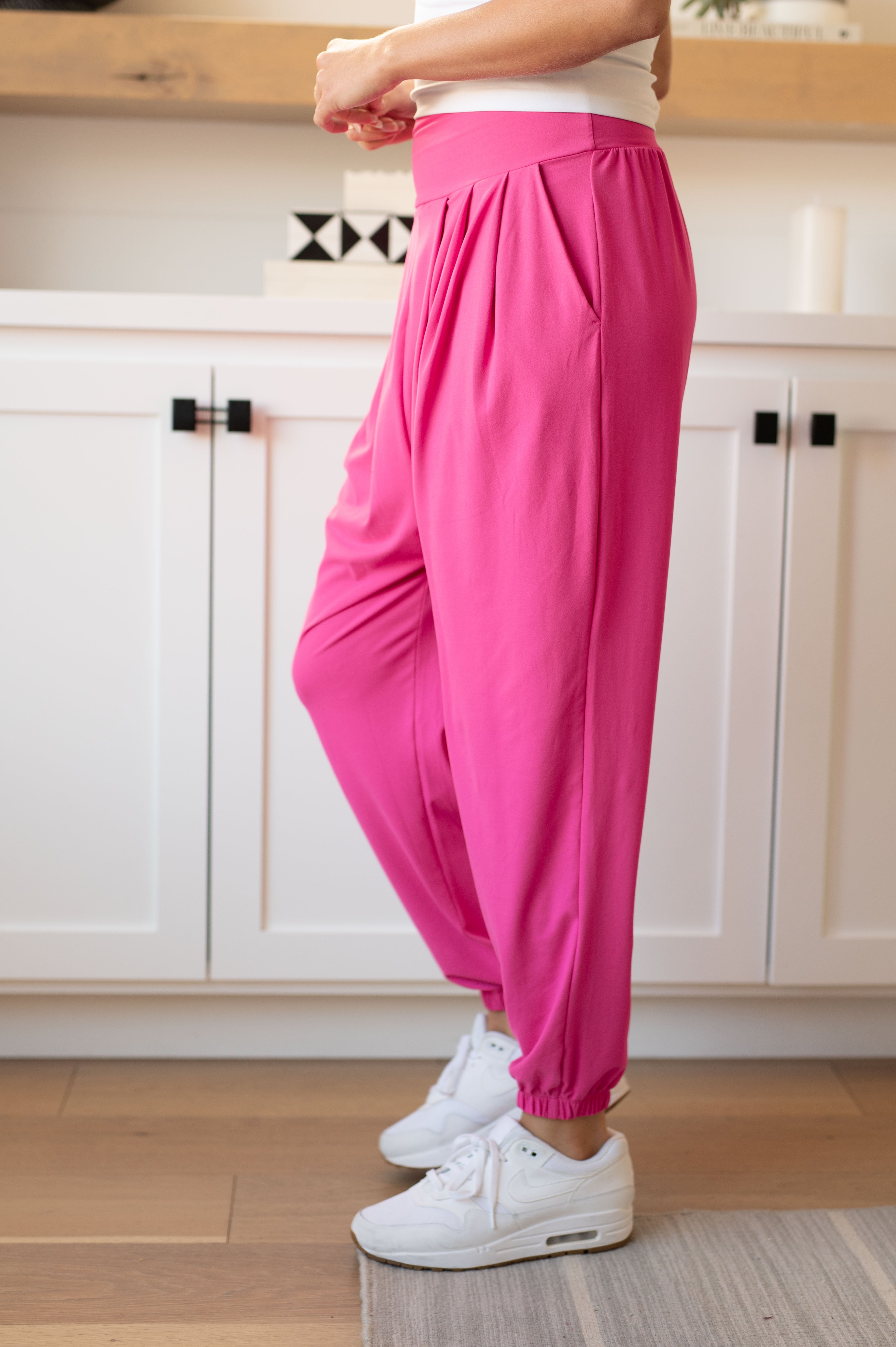 The Motive Slouch Jogger in Hot Pink - Charming Charlie
