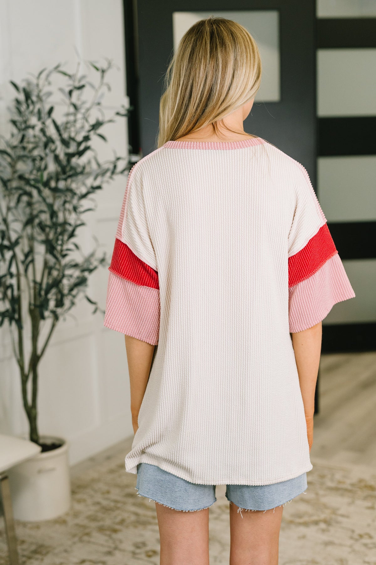 This I Know Henley Contrast Top - Charming Charlie