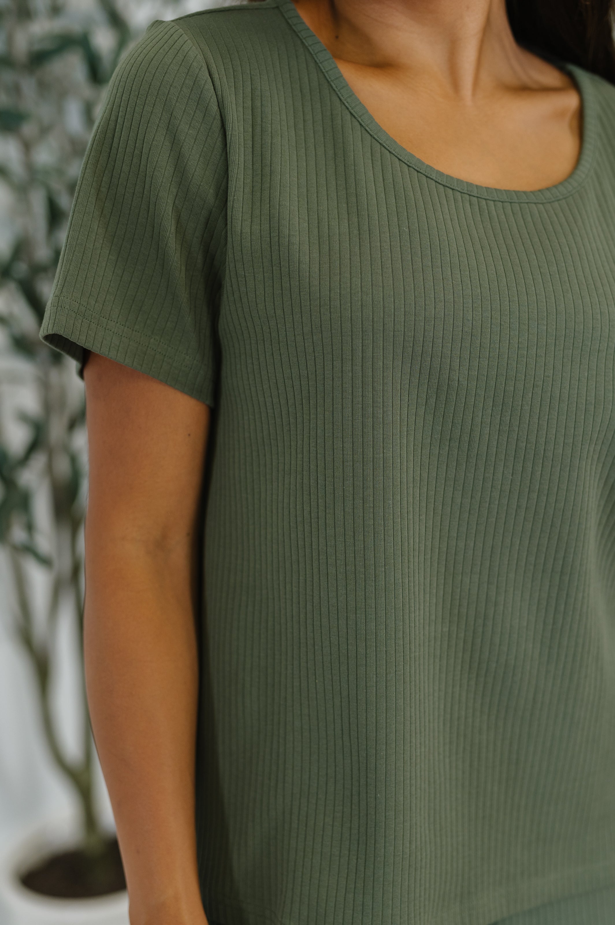 Thyme Boxy Tee in Dusty Pine - Charming Charlie