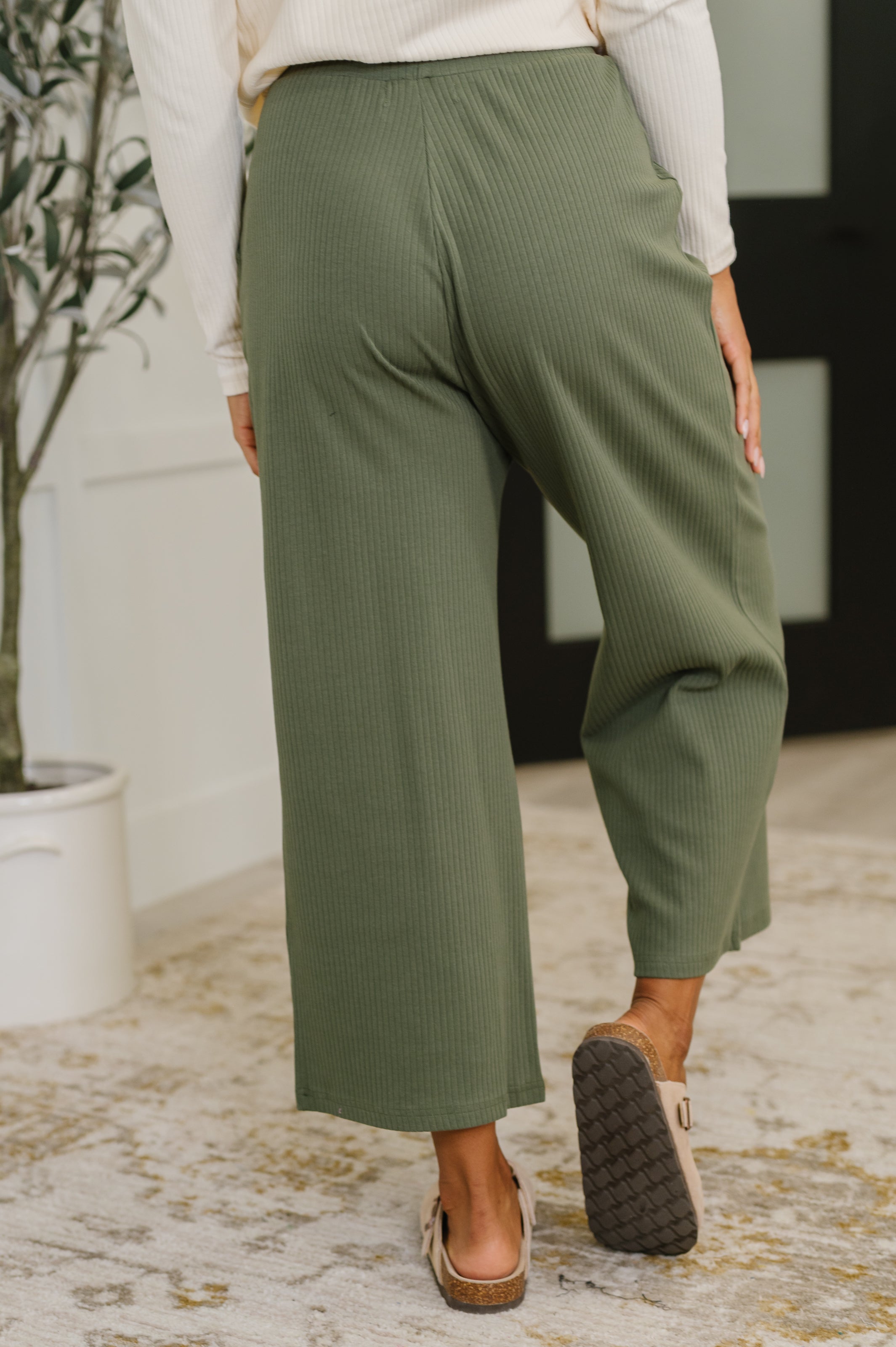 Thyme Culottes in Dusty Pine - Charming Charlie