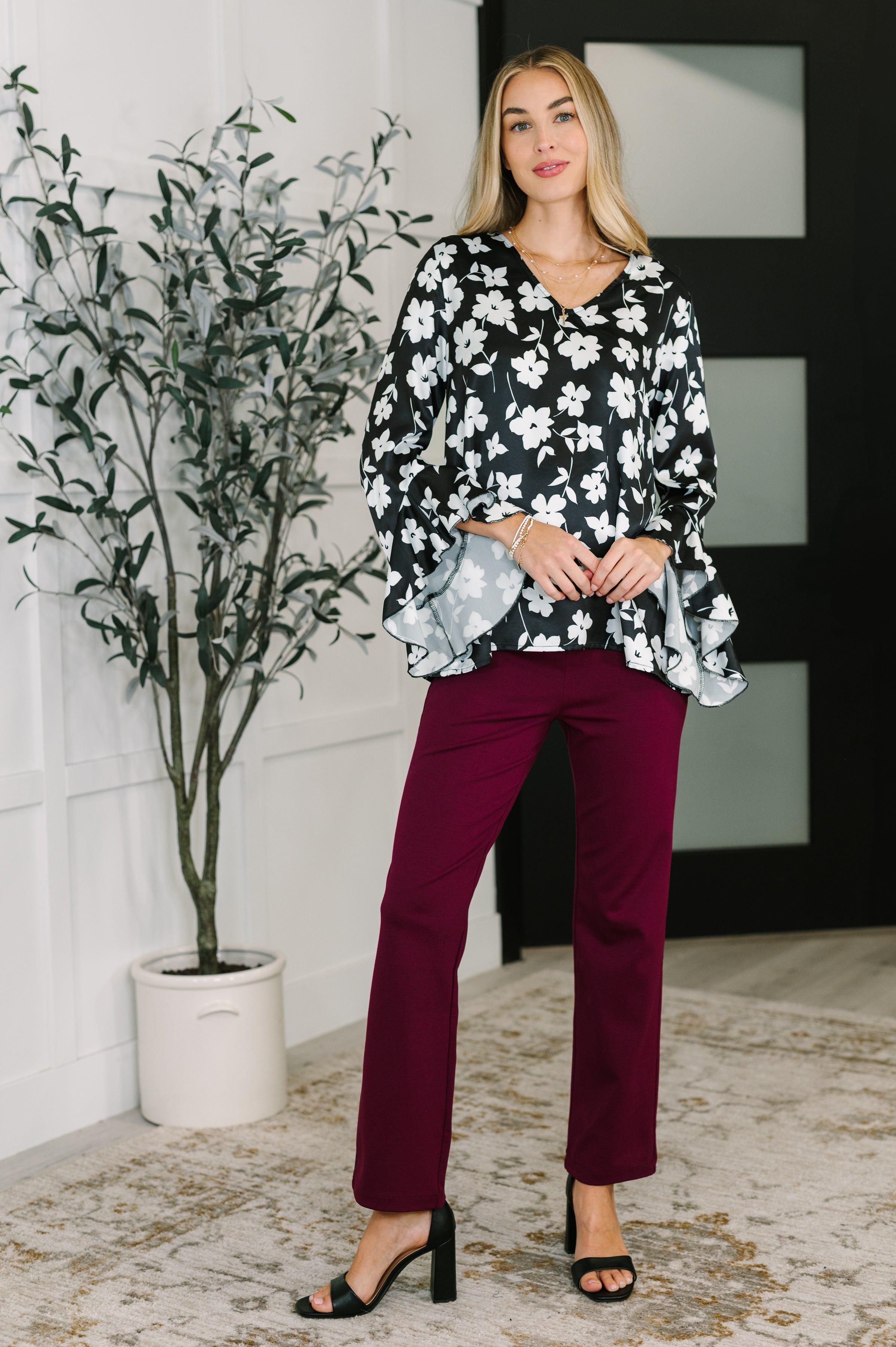 Time and Time Again Floral Blouse - Charming Charlie