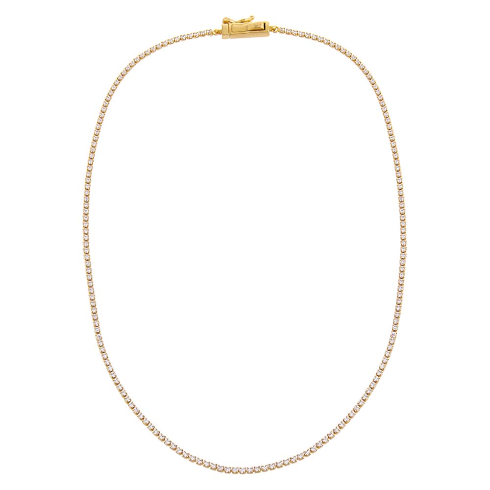Classic Thin Tennis Necklace - Adina's Jewels