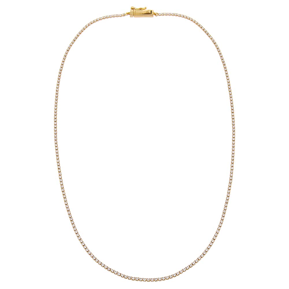 Classic Thin Tennis Necklace - Adina's Jewels