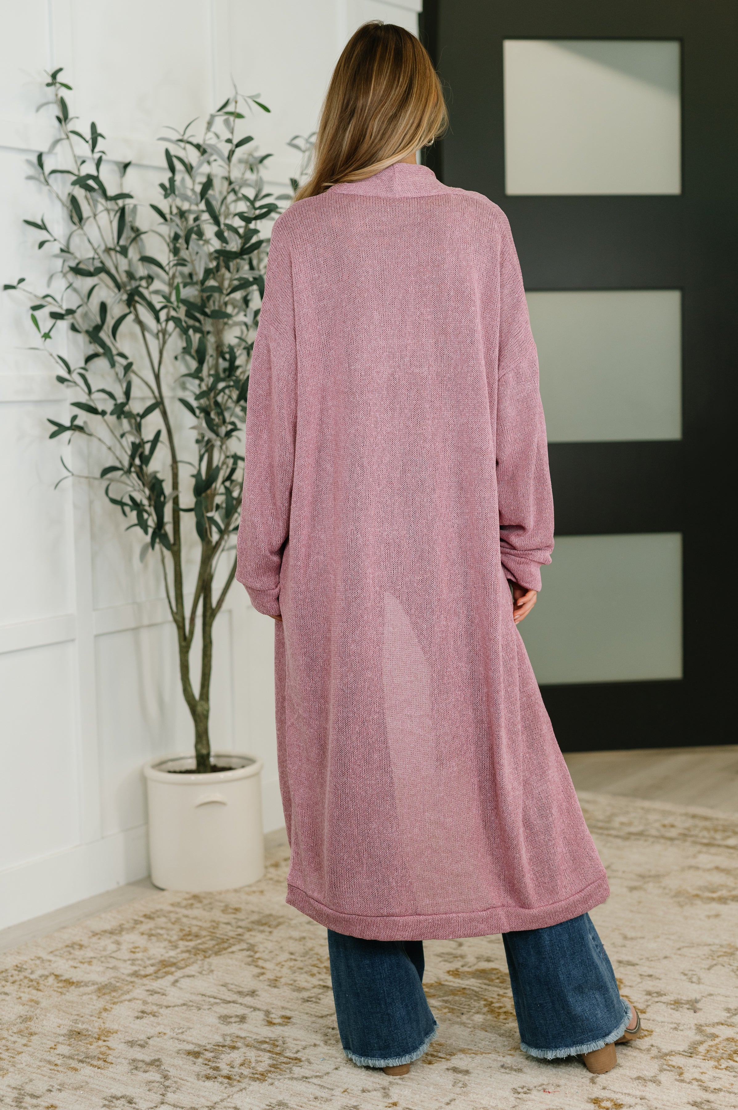Travel Hideaway Open Front Cardigan in Cashmere Rose - Charming Charlie