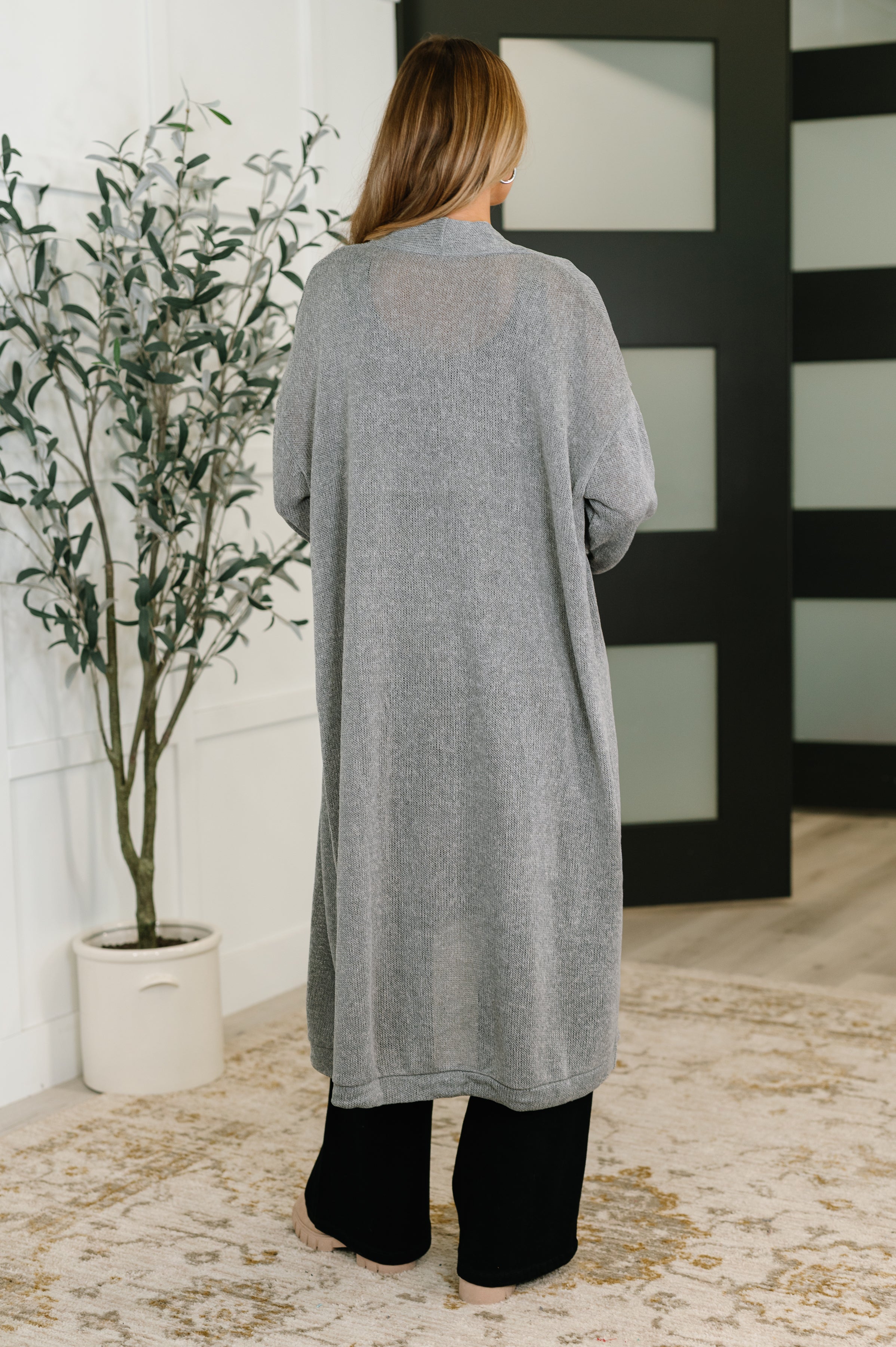 Travel Hideaway Open Front Cardigan in Soft Grey - Charming Charlie