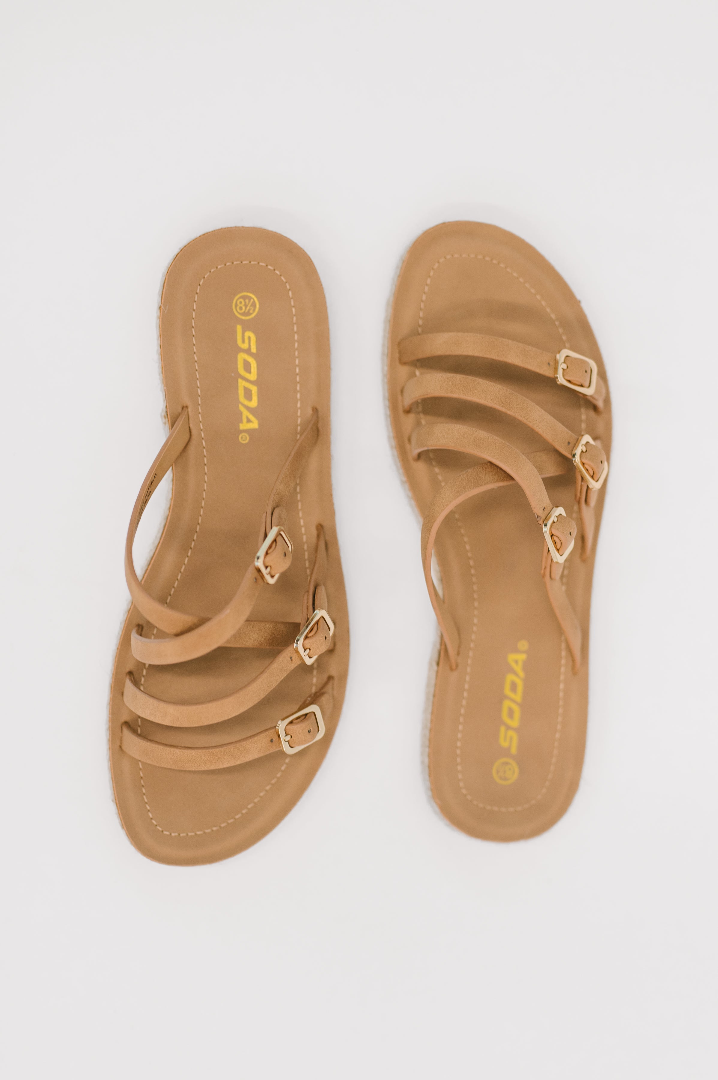 Trusty Strappy Sandals in Light Tan - Charming Charlie