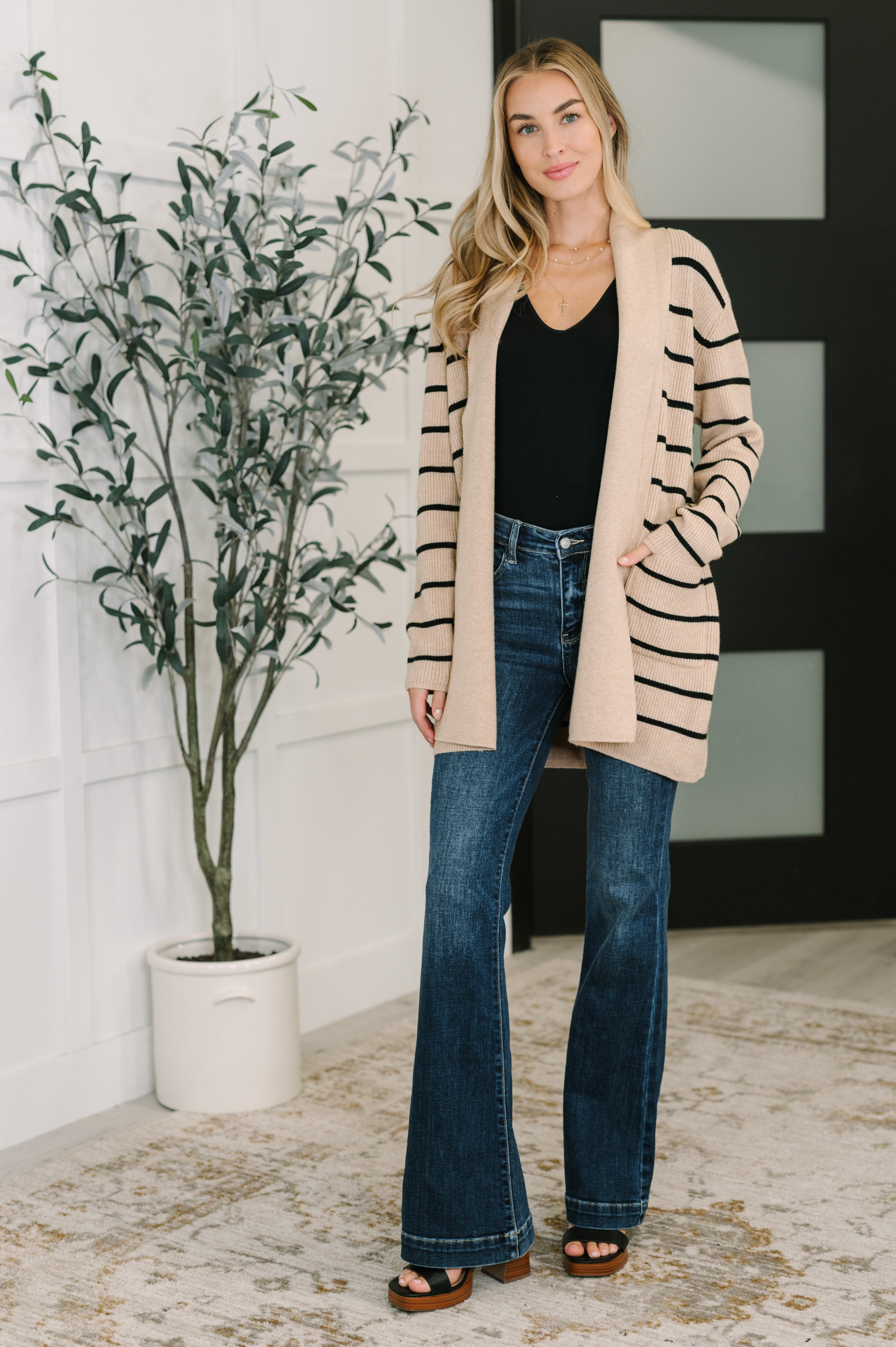 Under Wraps Striped Cardigan - Charming Charlie