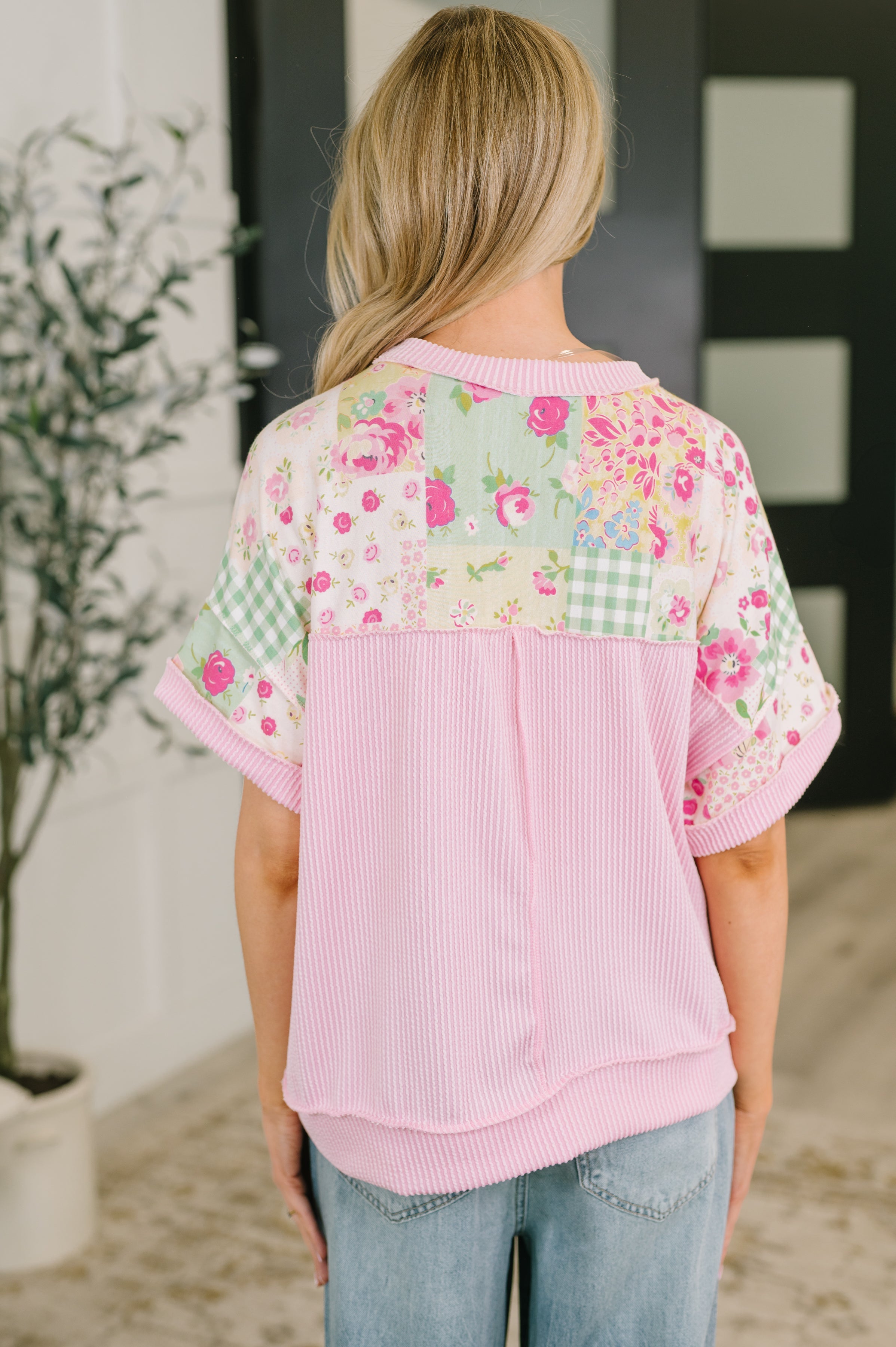 Until Tomorrow Patchwork Relaxed Tee - Charming Charlie