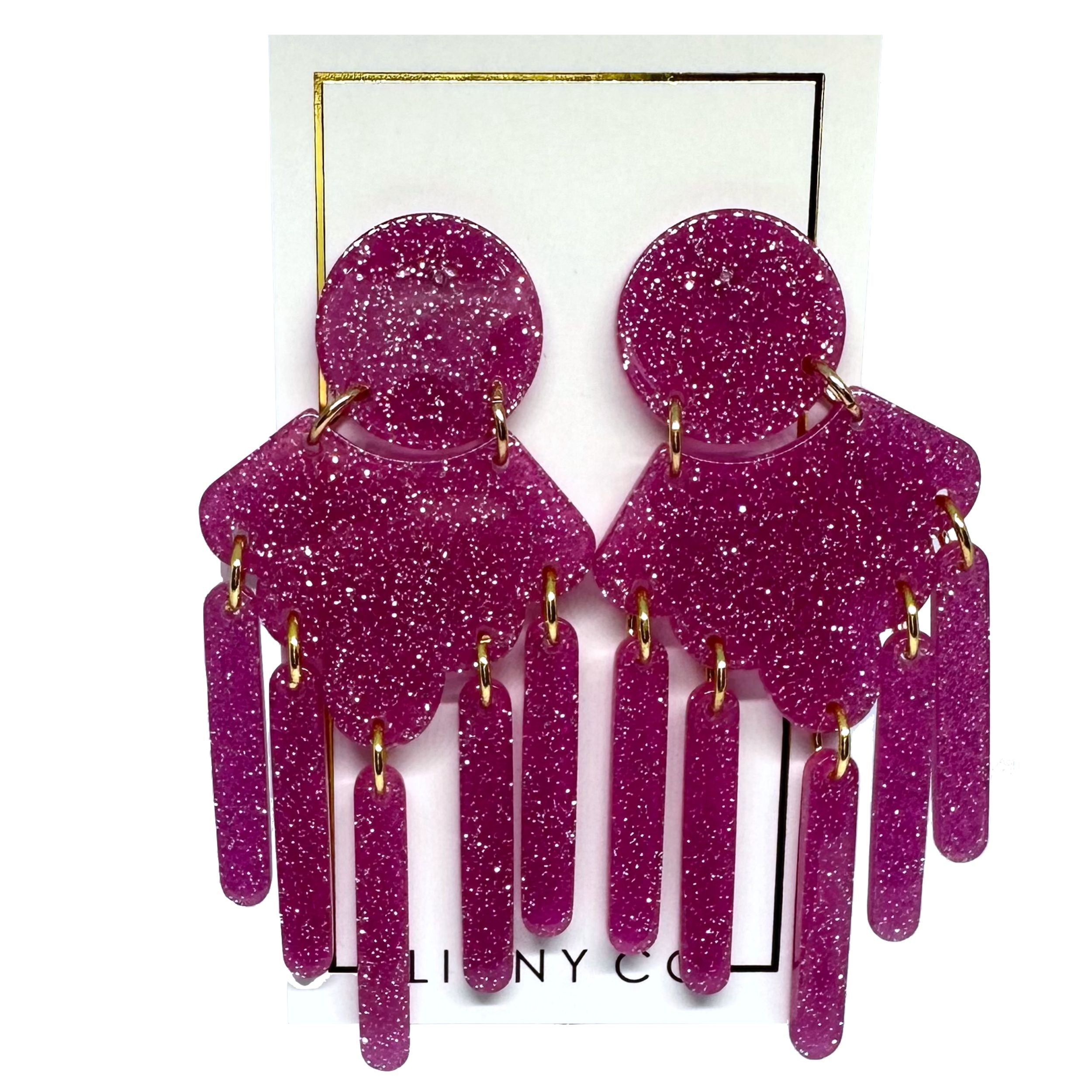 Janelle - Magenta Glitter - Charming Charlie