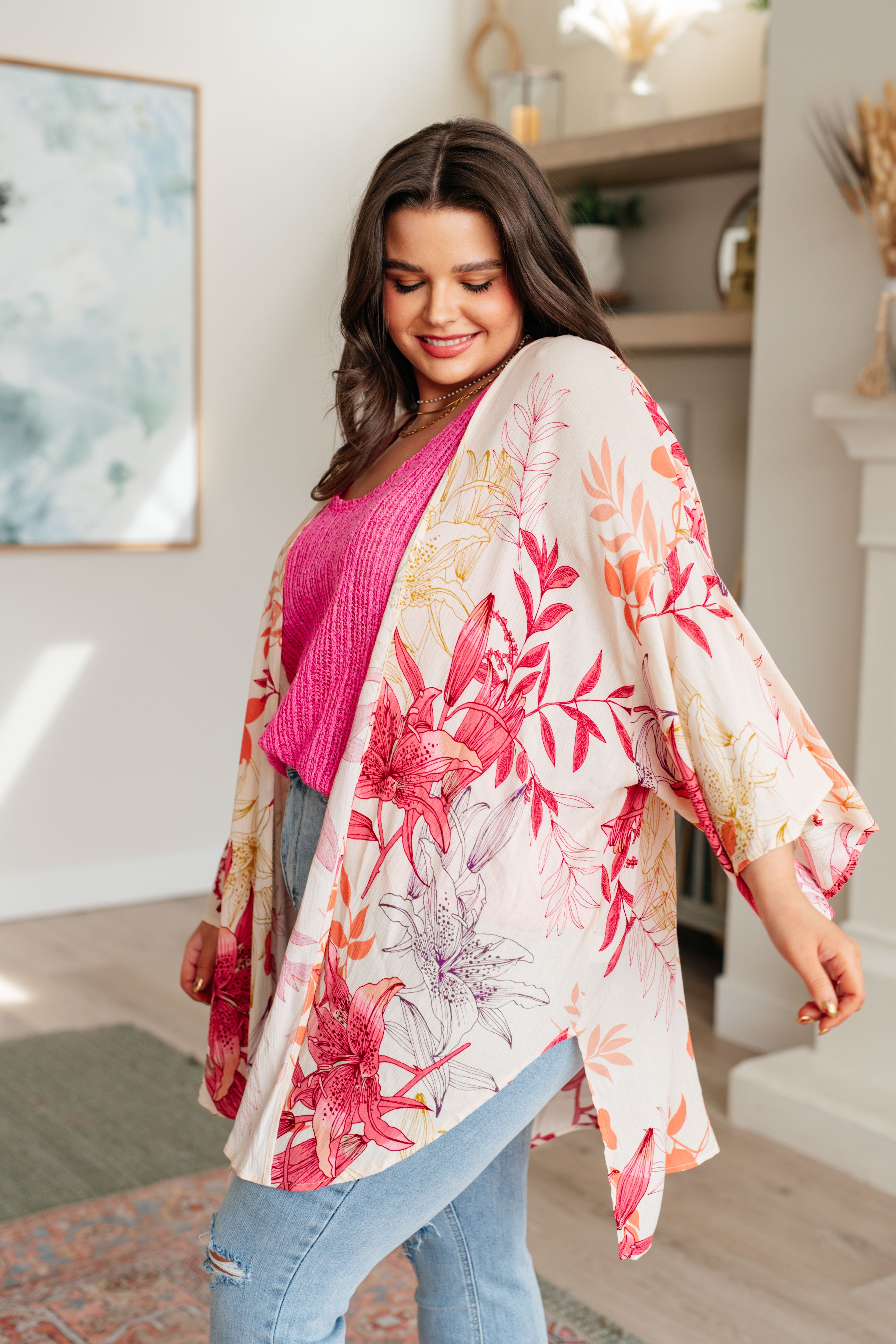 Vacay Season Bell Sleeve Kimono - Charming Charlie