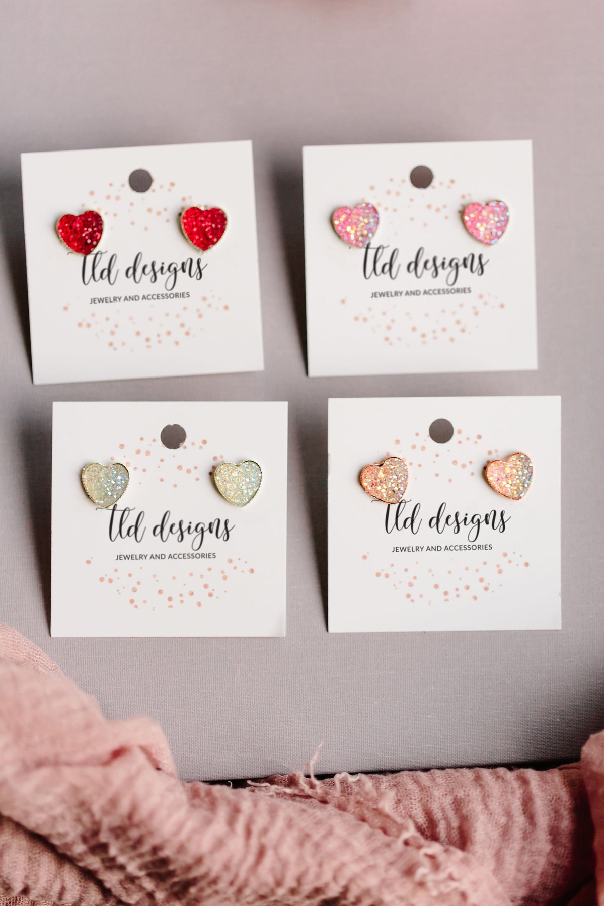 Valentine Heart Studs - Charming Charlie