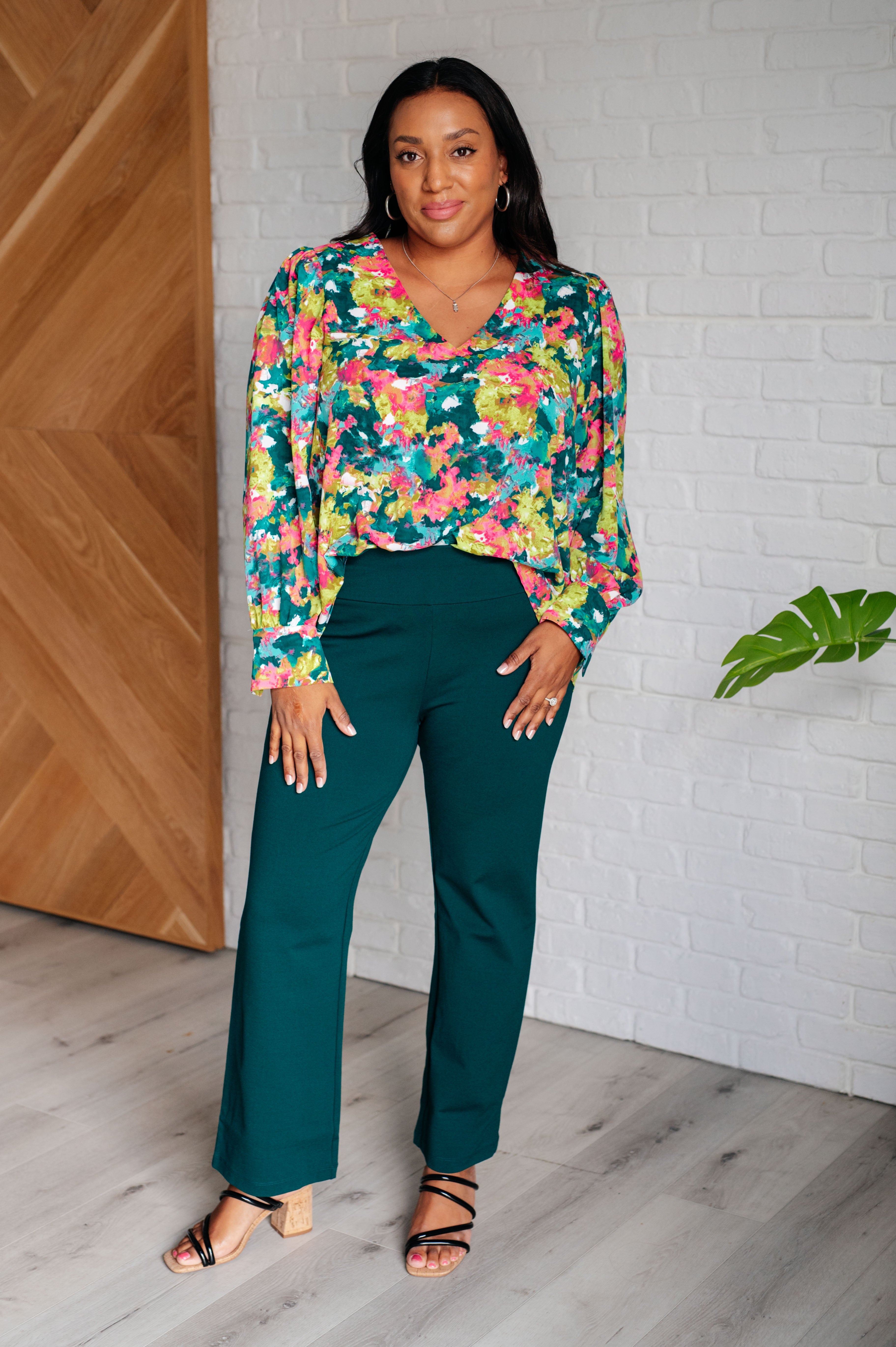Vantage Point V-Neck Blouse - Charming Charlie