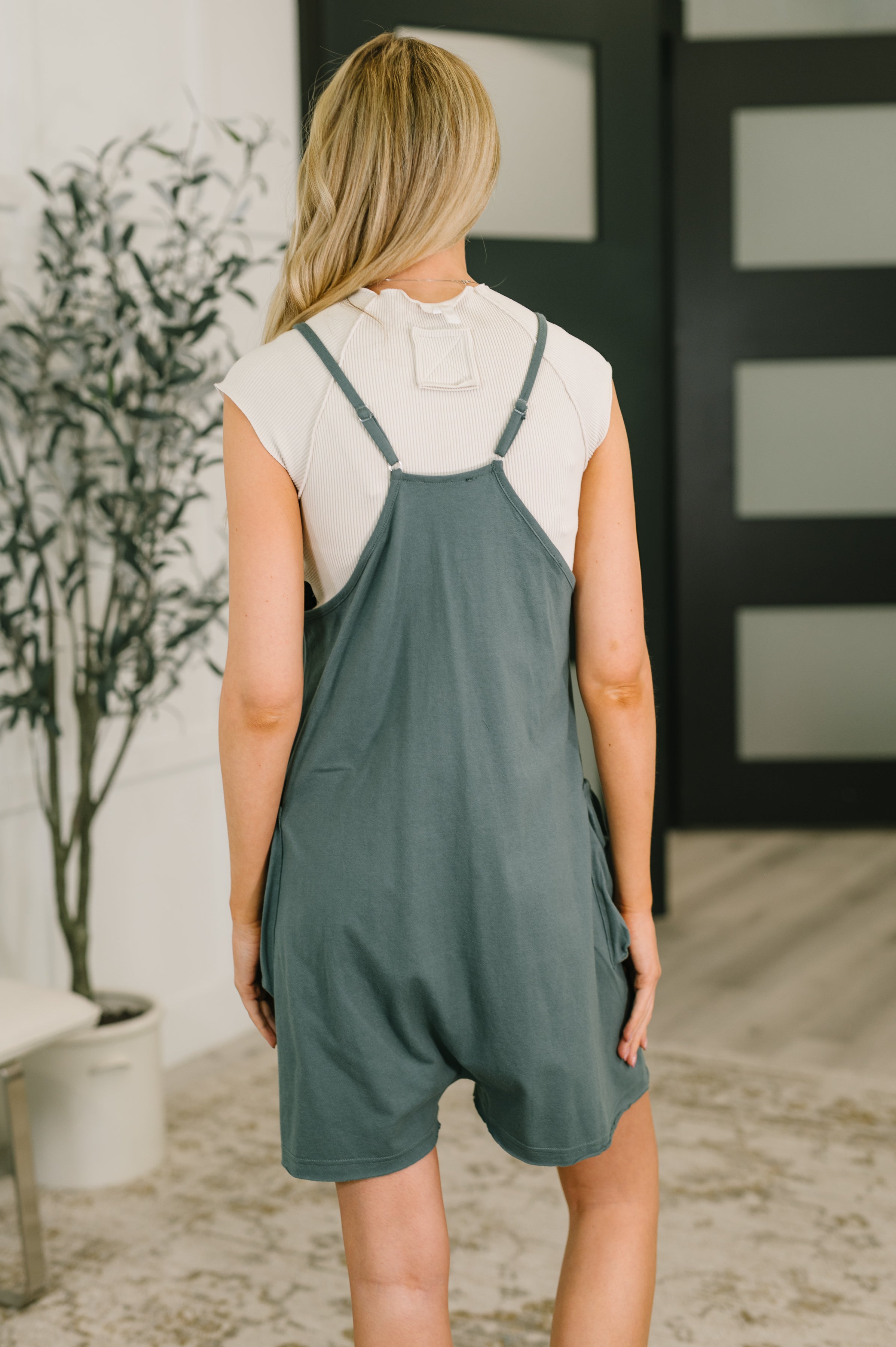 Venture Forth Spaghetti Strap Romper - Charming Charlie