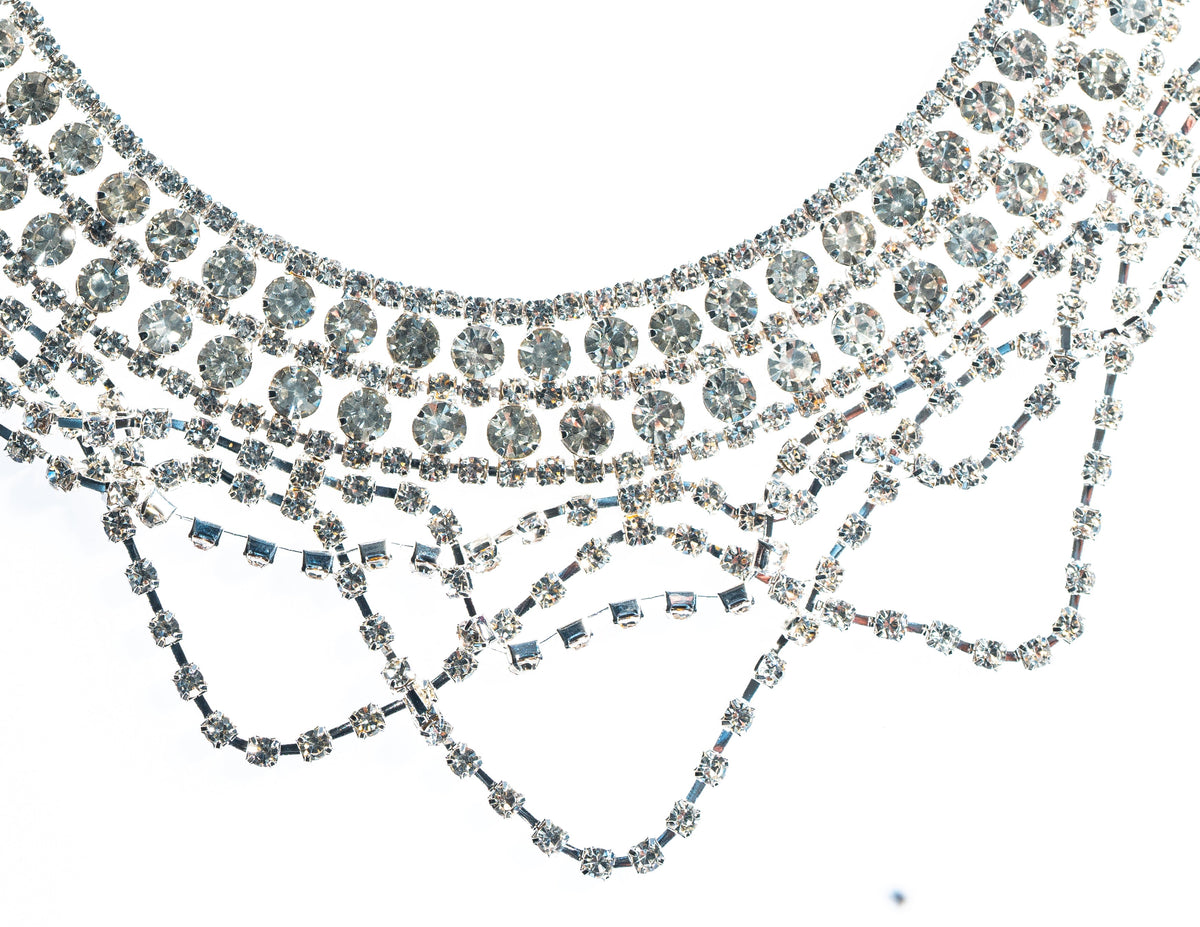Rhinestone Collar Statement Necklace - Charming Charlie