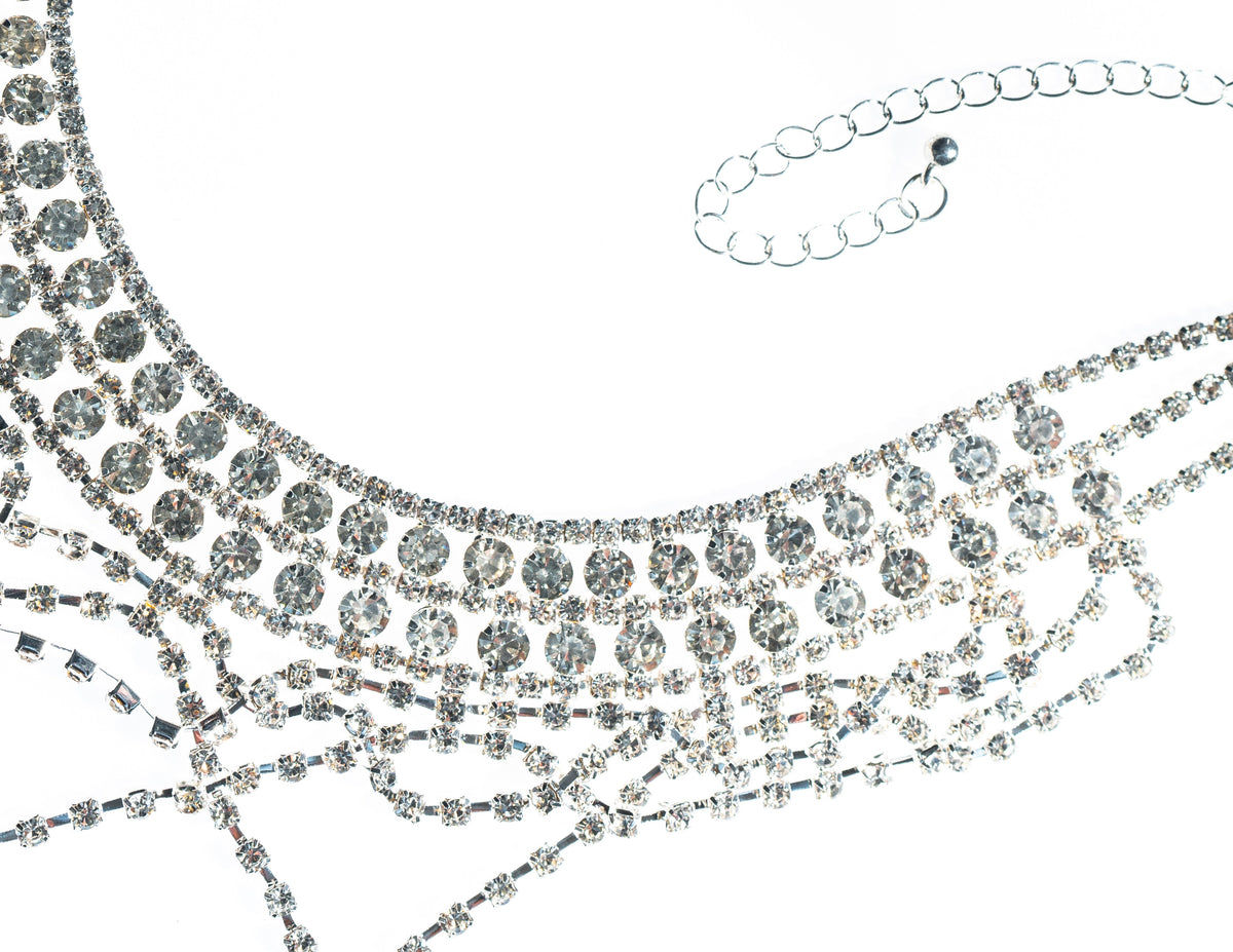 Rhinestone Collar Statement Necklace - Charming Charlie