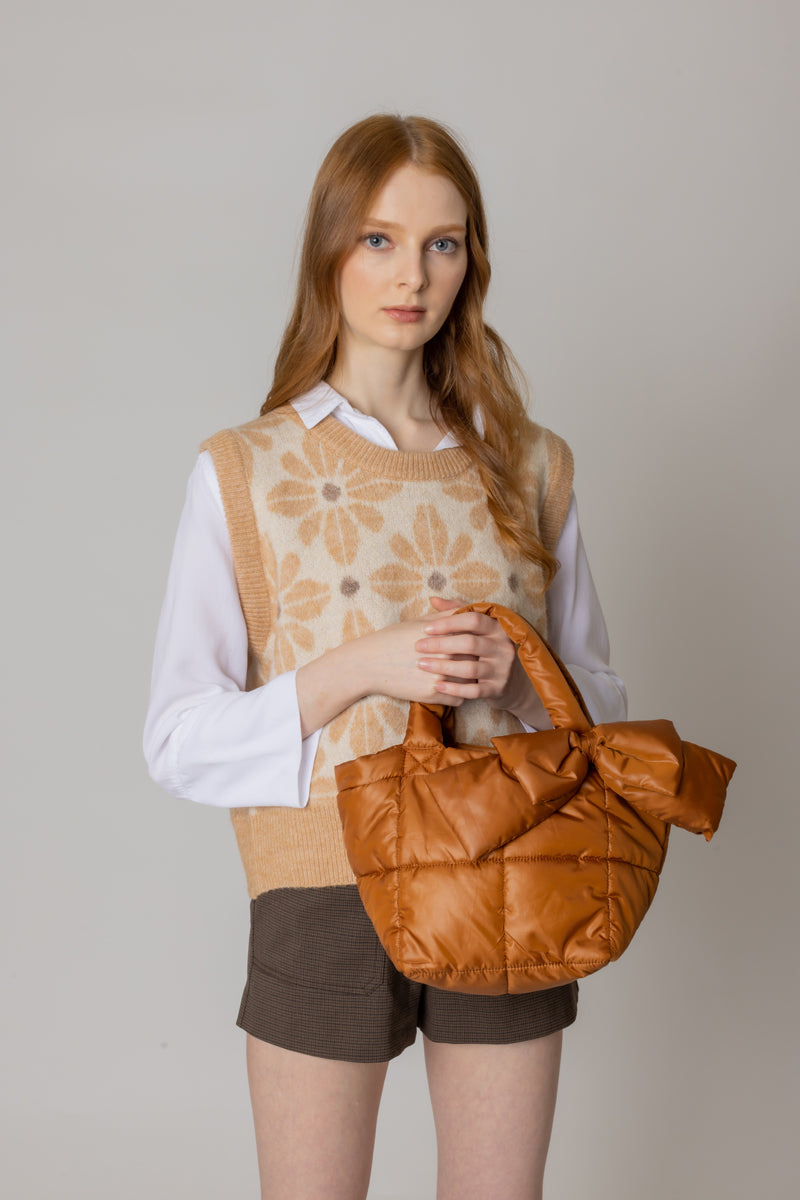 Ribbon Padded Tote Bag - Charming Charlie