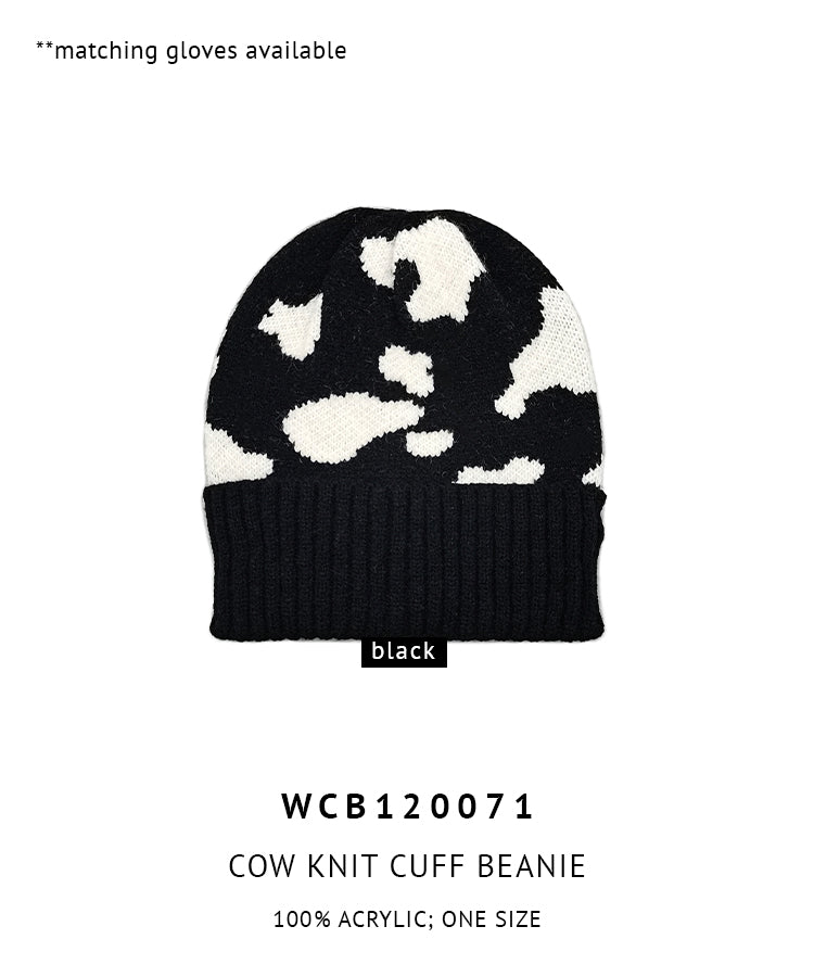 Cow Knit Cuff Beanie - Charming Charlie
