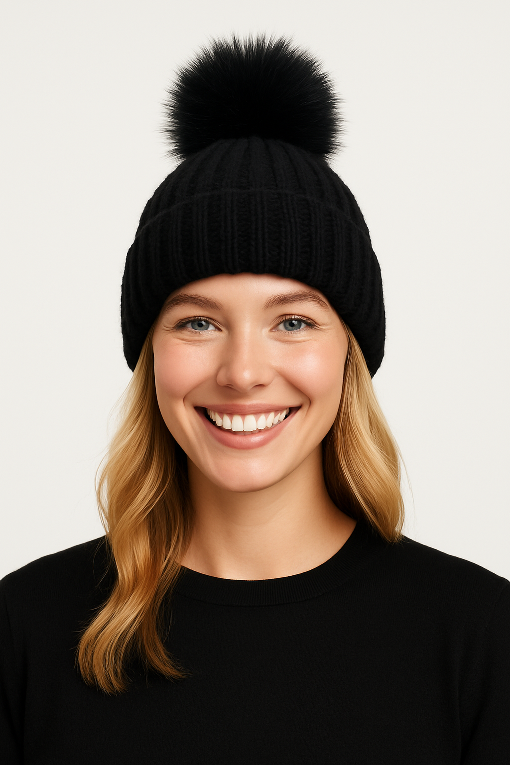 Solid Beanie with Pom - Charming Charlie