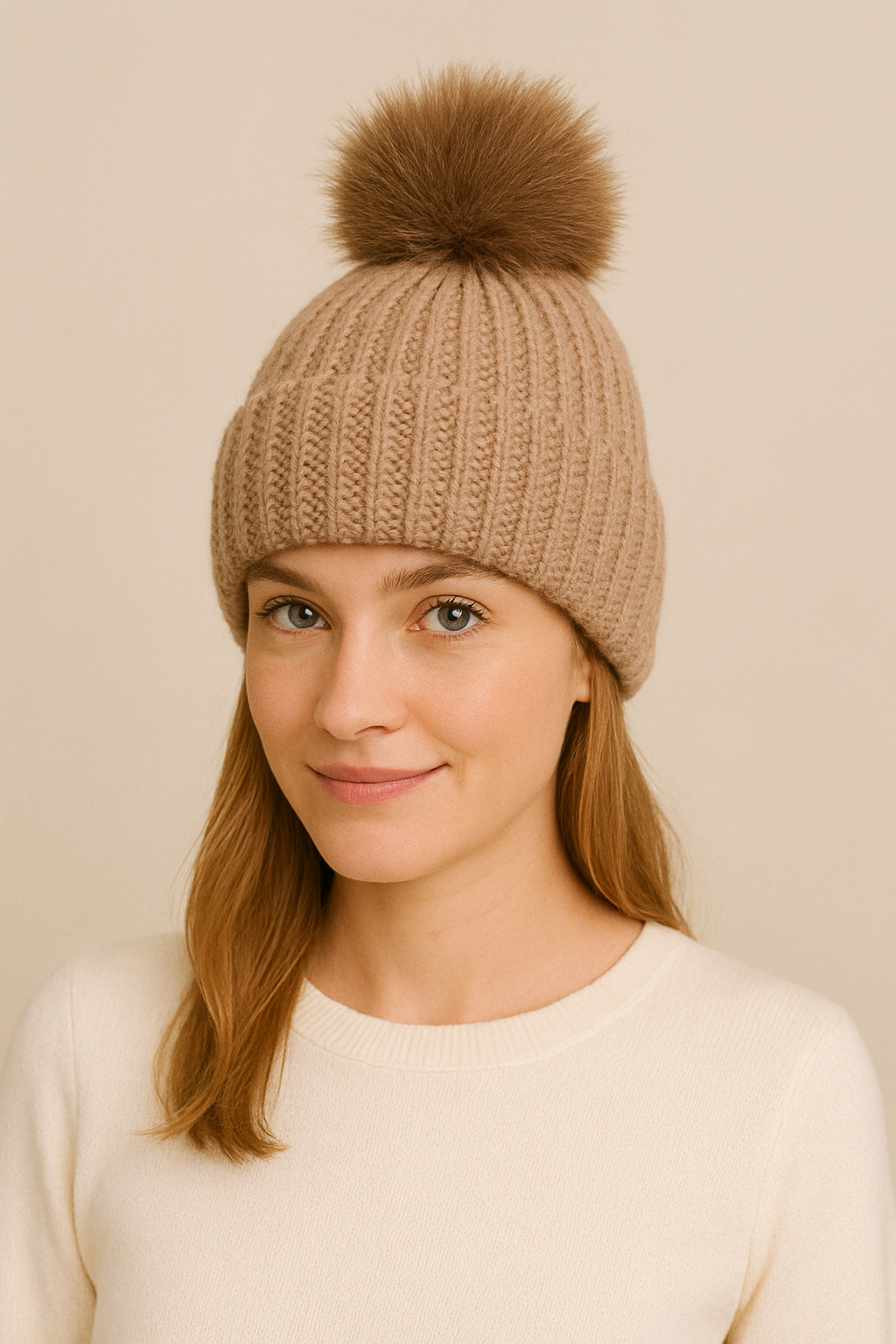 Solid Beanie with Pom - Charming Charlie