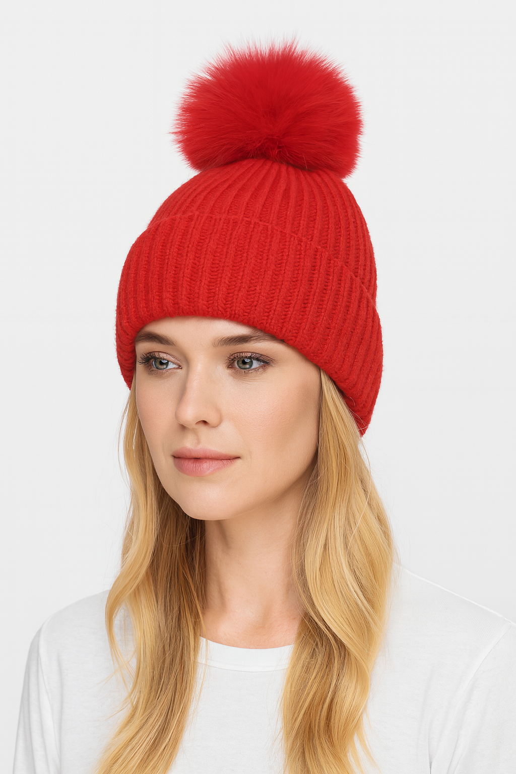 Solid Beanie with Pom - Charming Charlie
