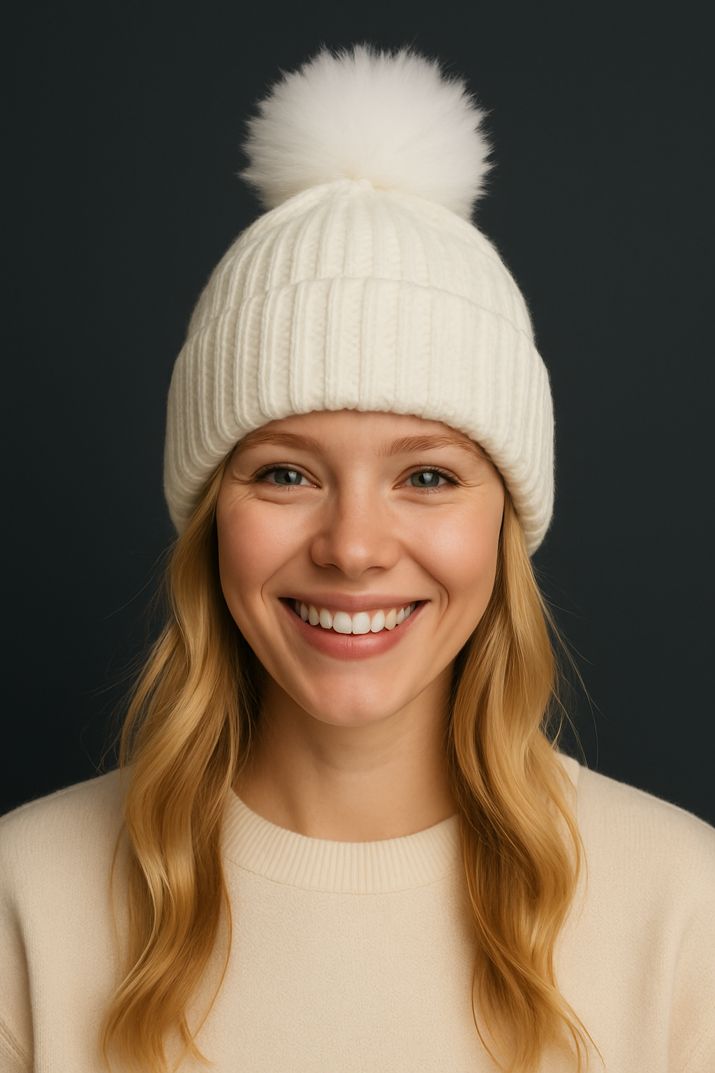 Solid Beanie with Pom - Charming Charlie
