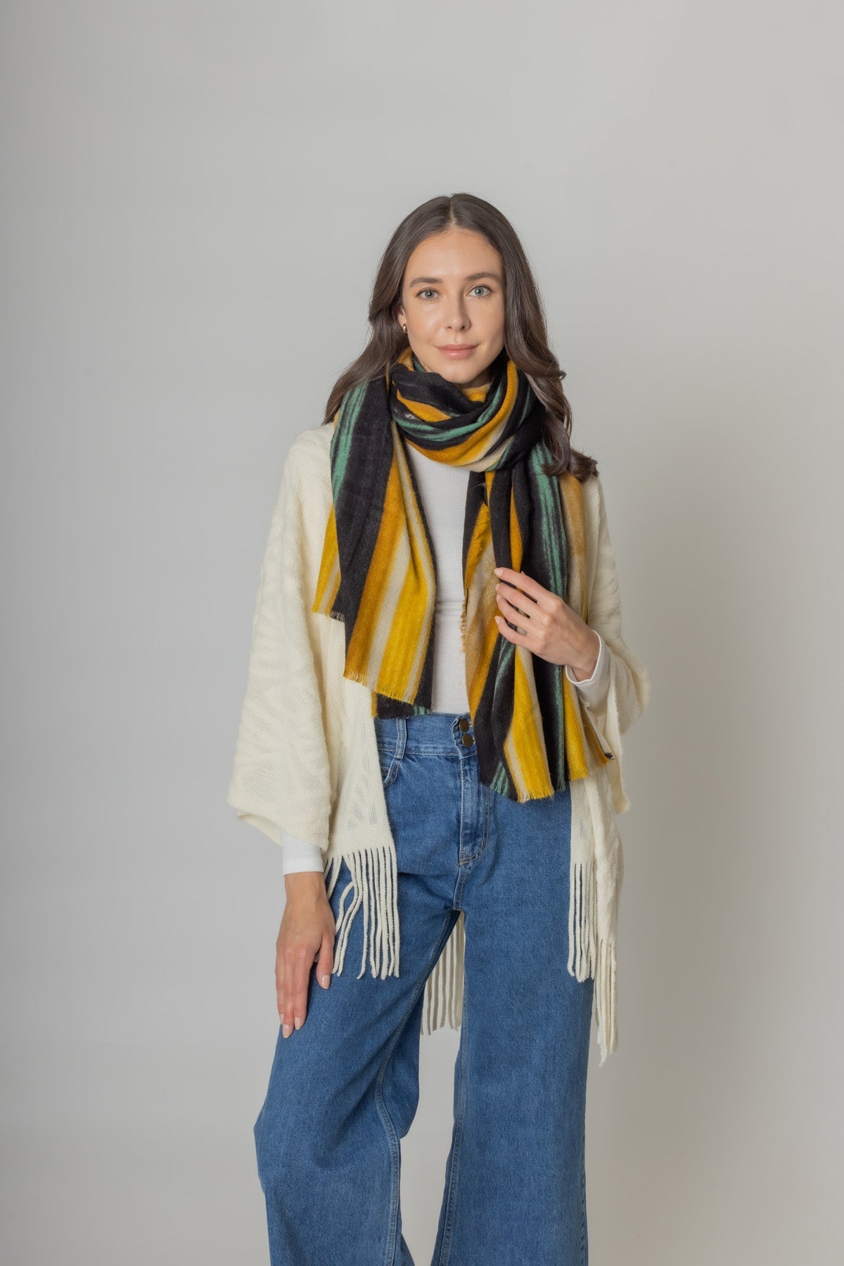 Multi Color Striped Scarf - Charming Charlie