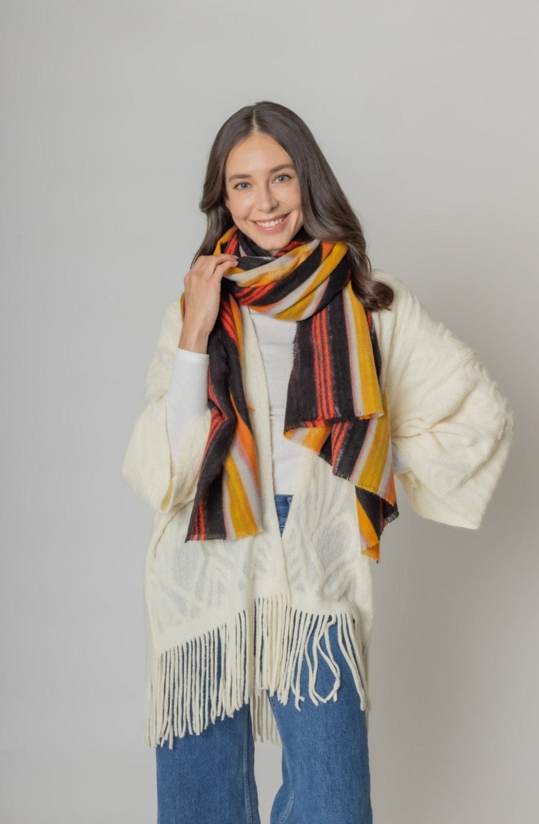 Multi Color Striped Scarf - Charming Charlie