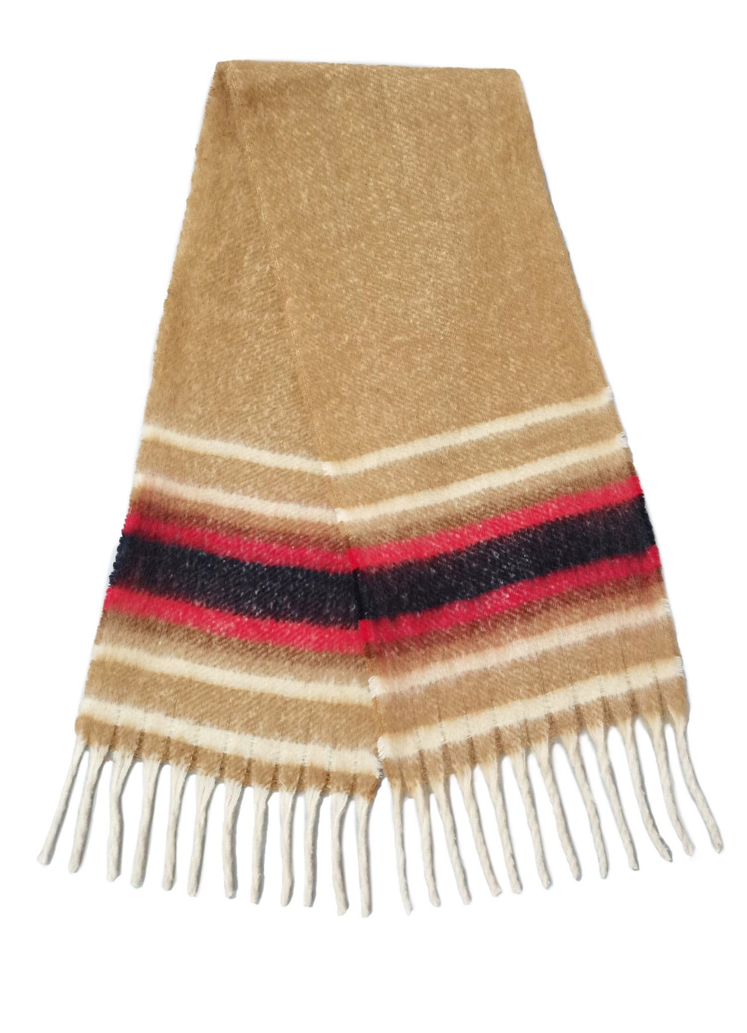 Multi Stripe Cozy Scarf With Fringe - Charming Charlie