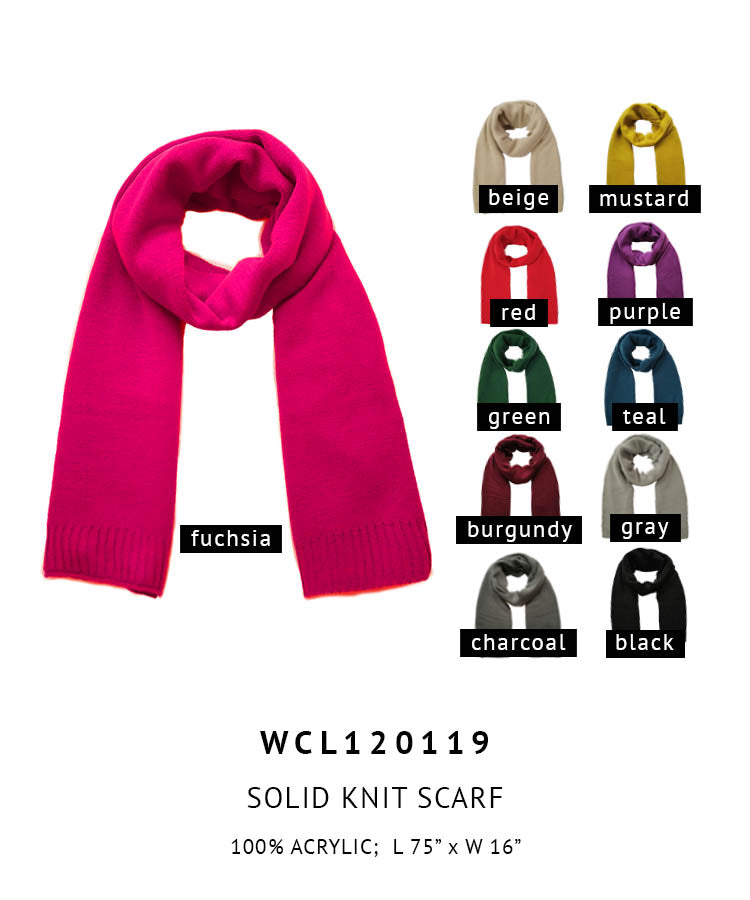 Solid Knit Scarf - Charming Charlie