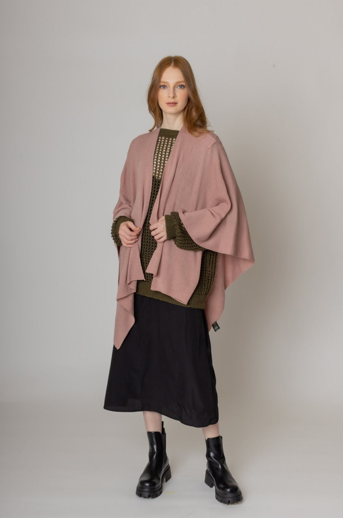 Solid Ruana With Shoulder Strap - Charming Charlie