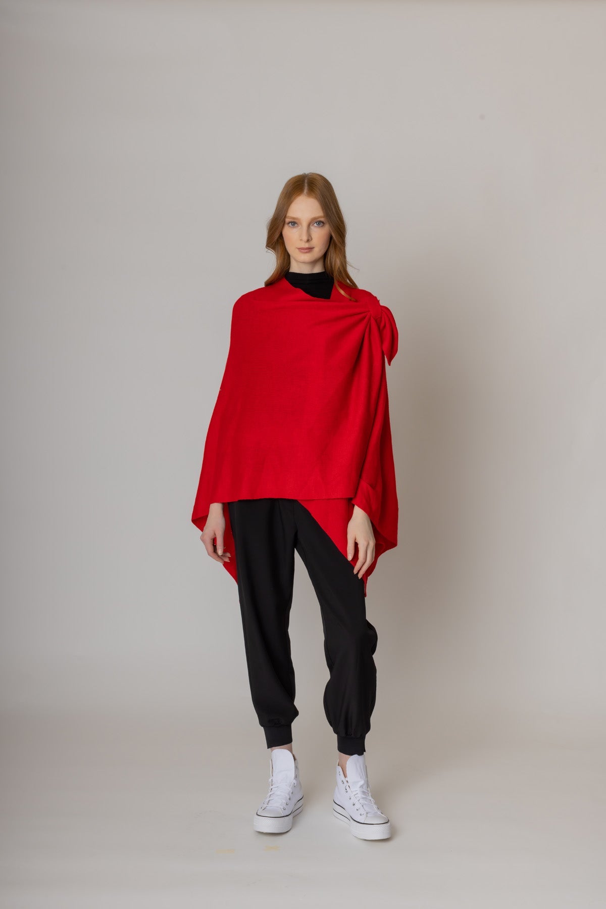 Solid Ruana With Shoulder Strap - Charming Charlie