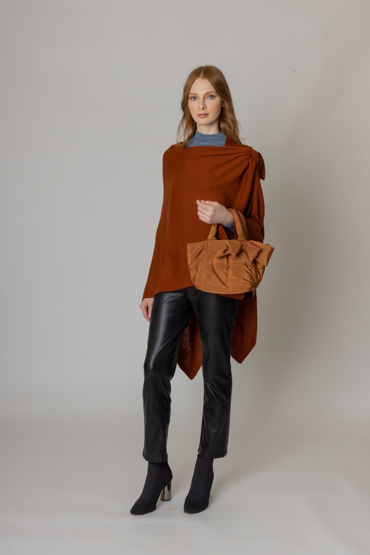 Solid Ruana With Shoulder Strap - Charming Charlie