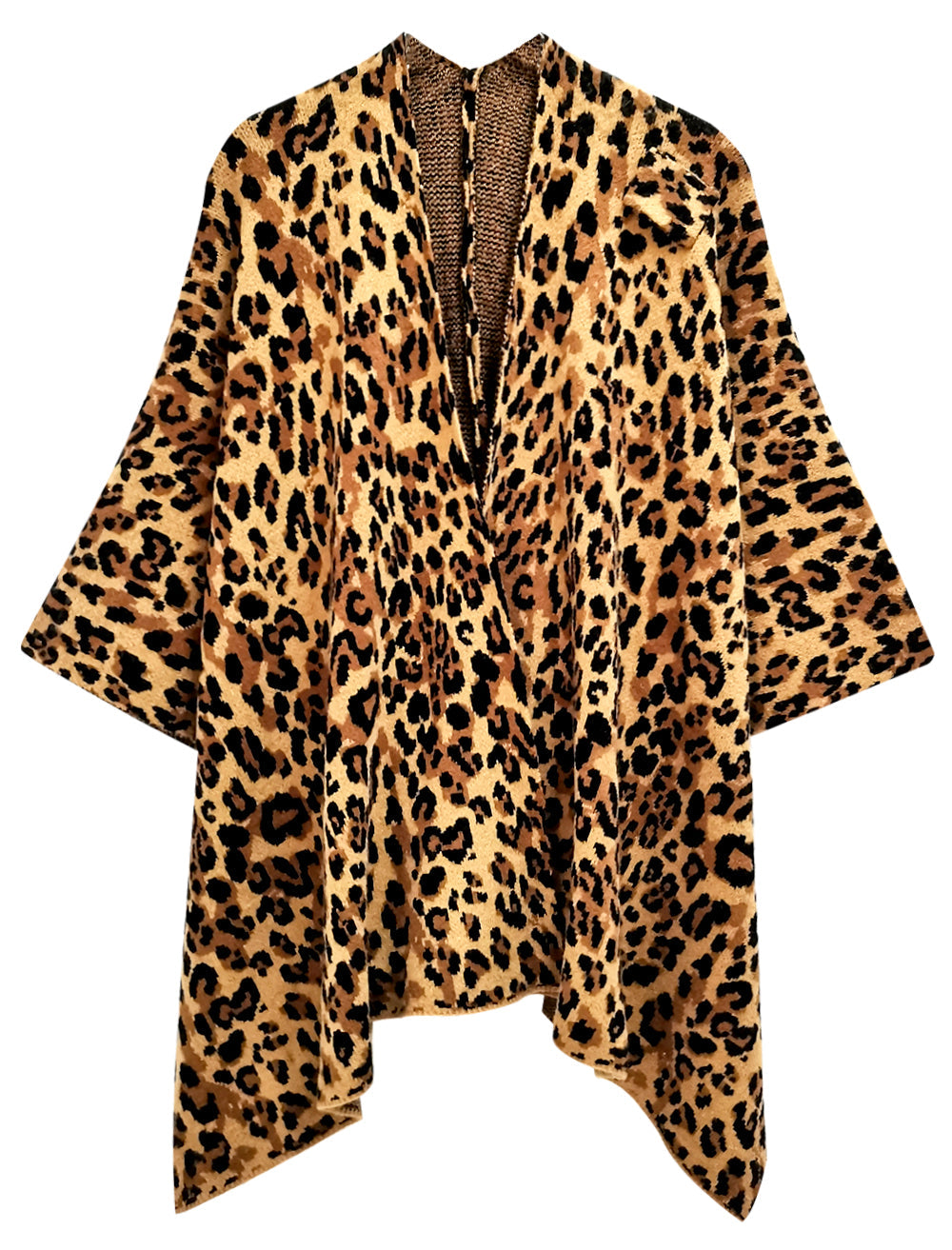 Leopard Knit Ruana with Shoulder Strap - Charming Charlie