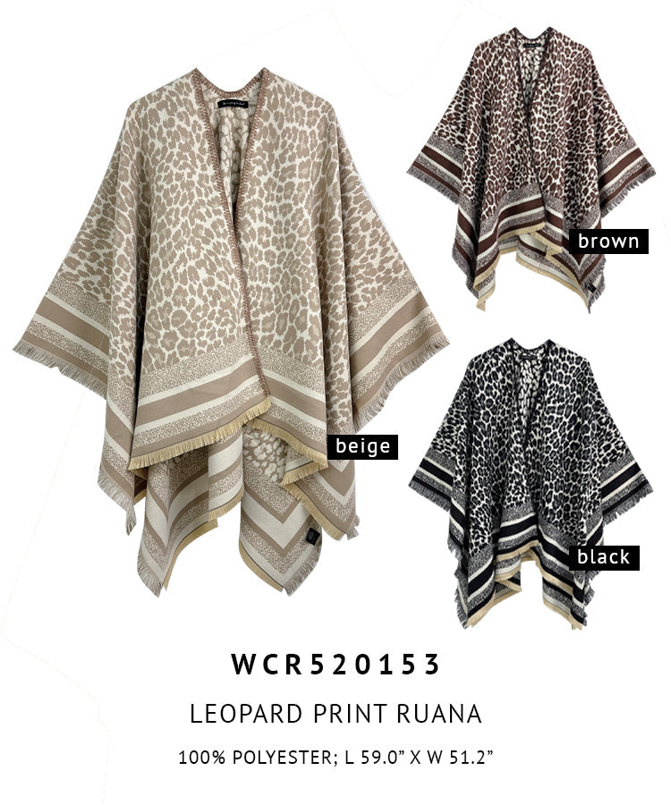 Leopard Print Ruana - Charming Charlie
