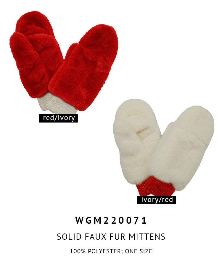 Solid Faux Fur Mittens - Charming Charlie