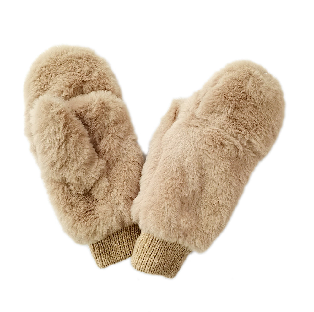 Solid Faux Fur Mittens - Charming Charlie