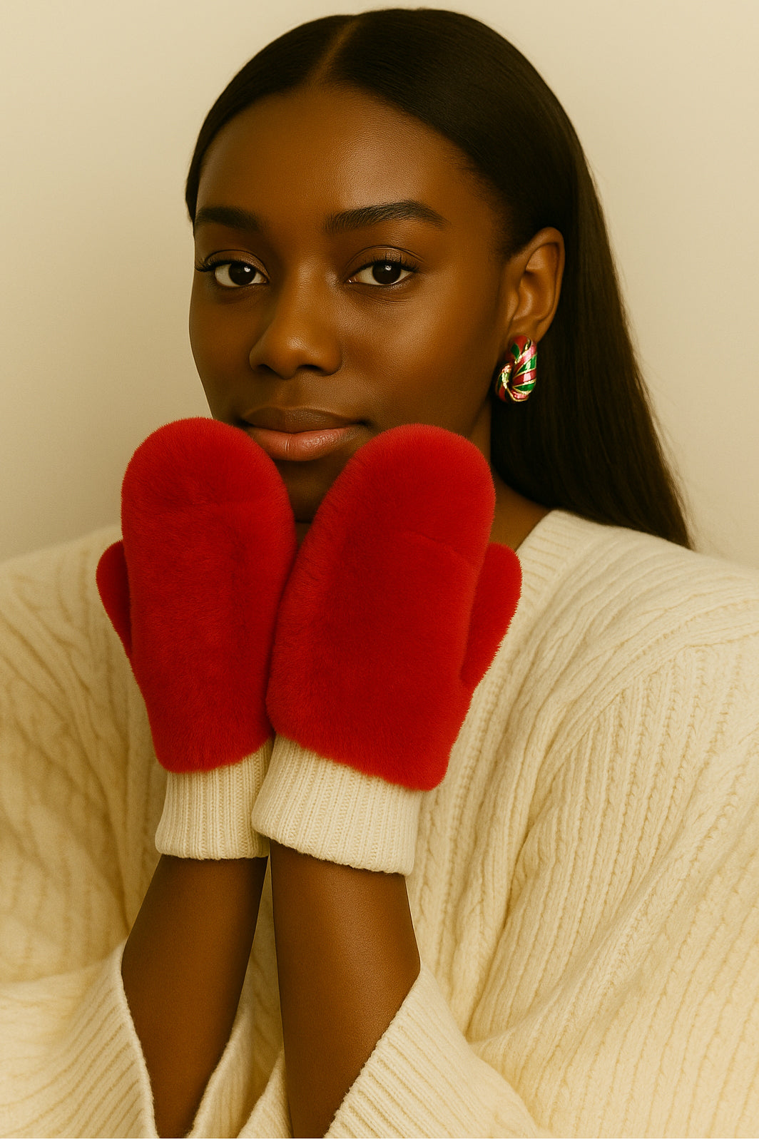 Solid Faux Fur Mittens - Charming Charlie
