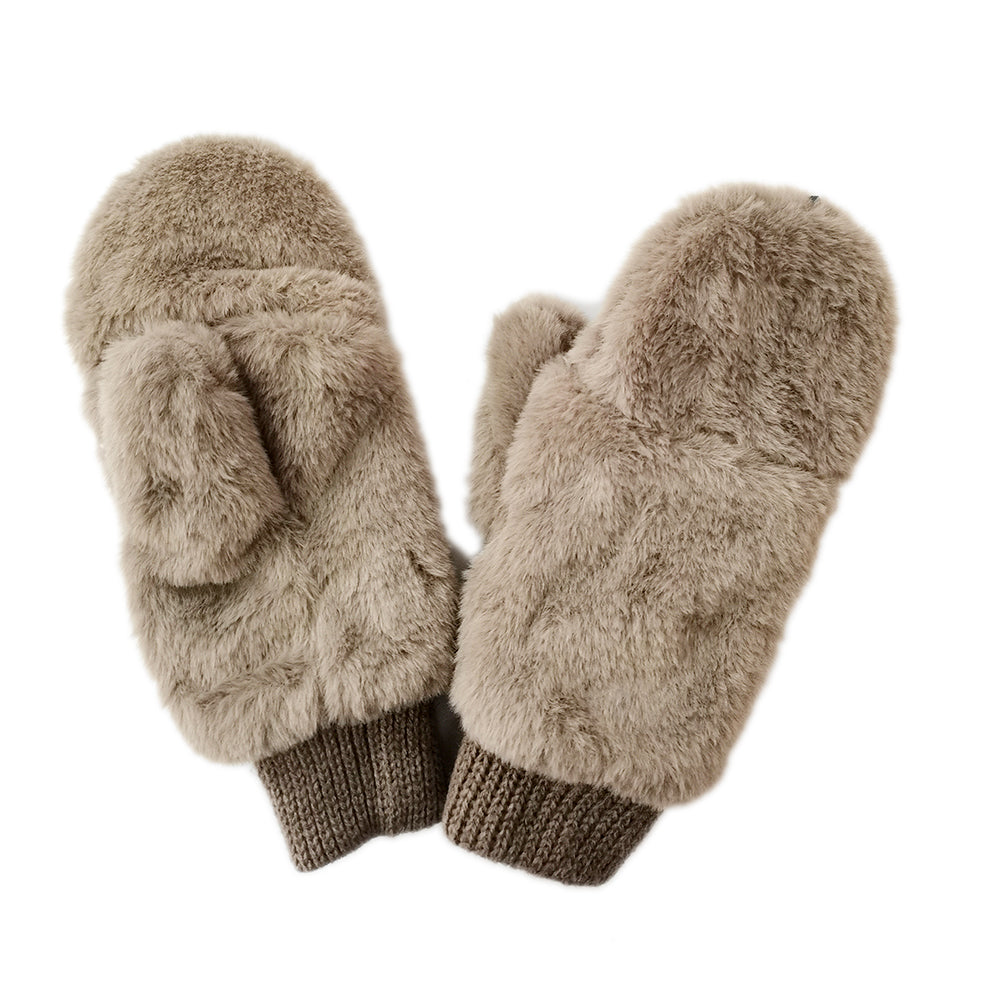 Solid Faux Fur Mittens - Charming Charlie