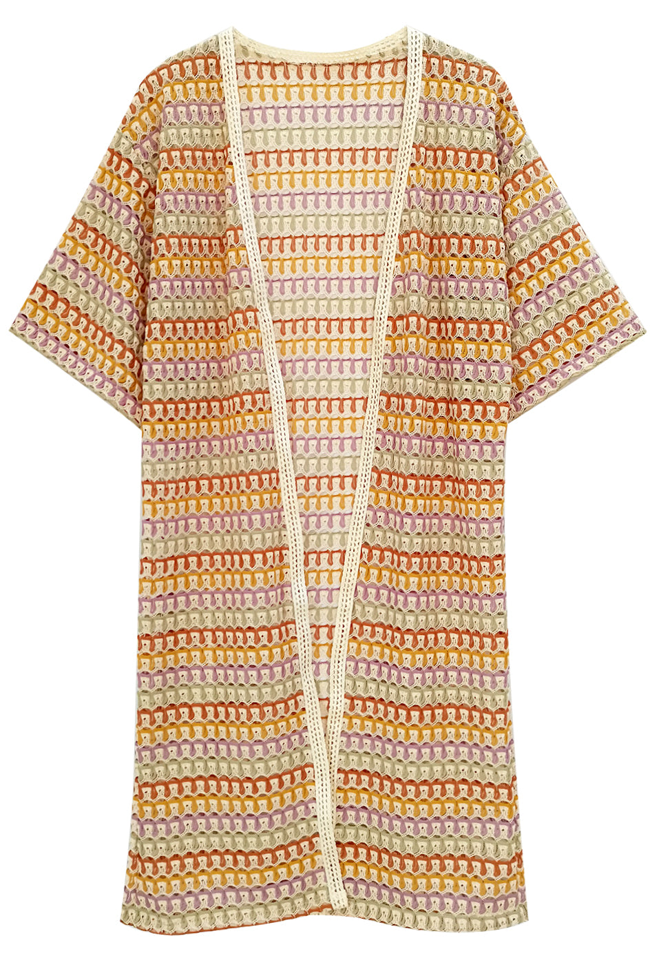 Stripe Crochet Cardigan - Charming Charlie